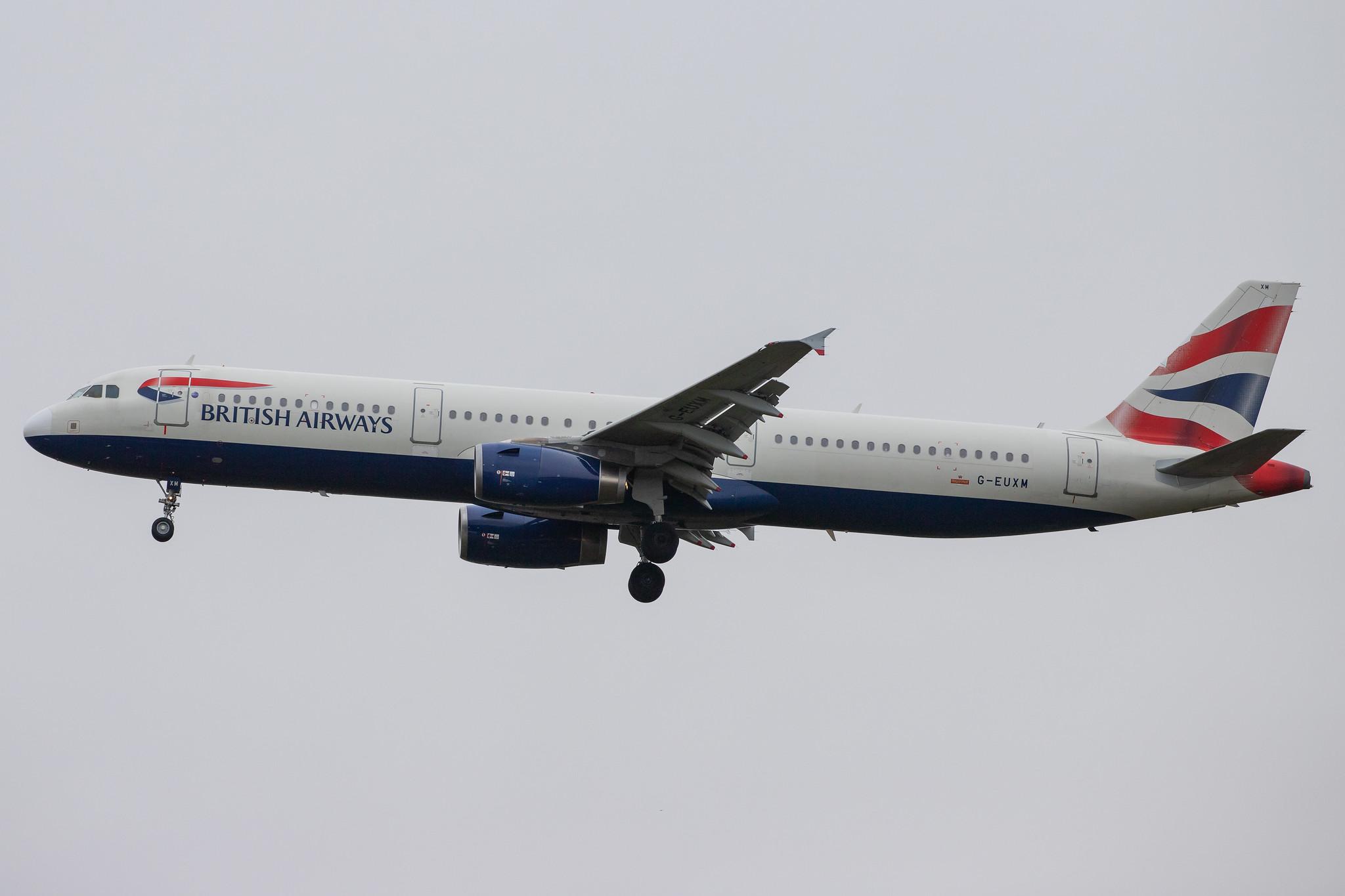 London Heathrow Airport: British Airways (BA / BAW) |  Airbus A321-231 A321 | G-EUXM | MSN 3290