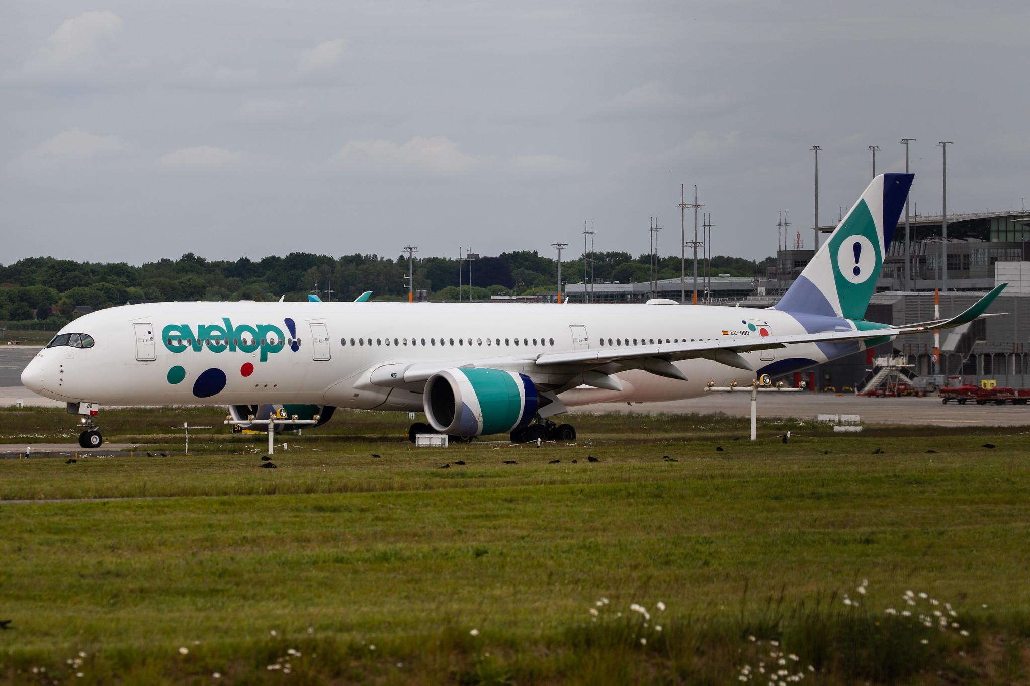 Hamburg Airport: Evelop Airlines (E9 / EVE) |  Airbus A350-941 A359 | EC-NBO | MSN 293