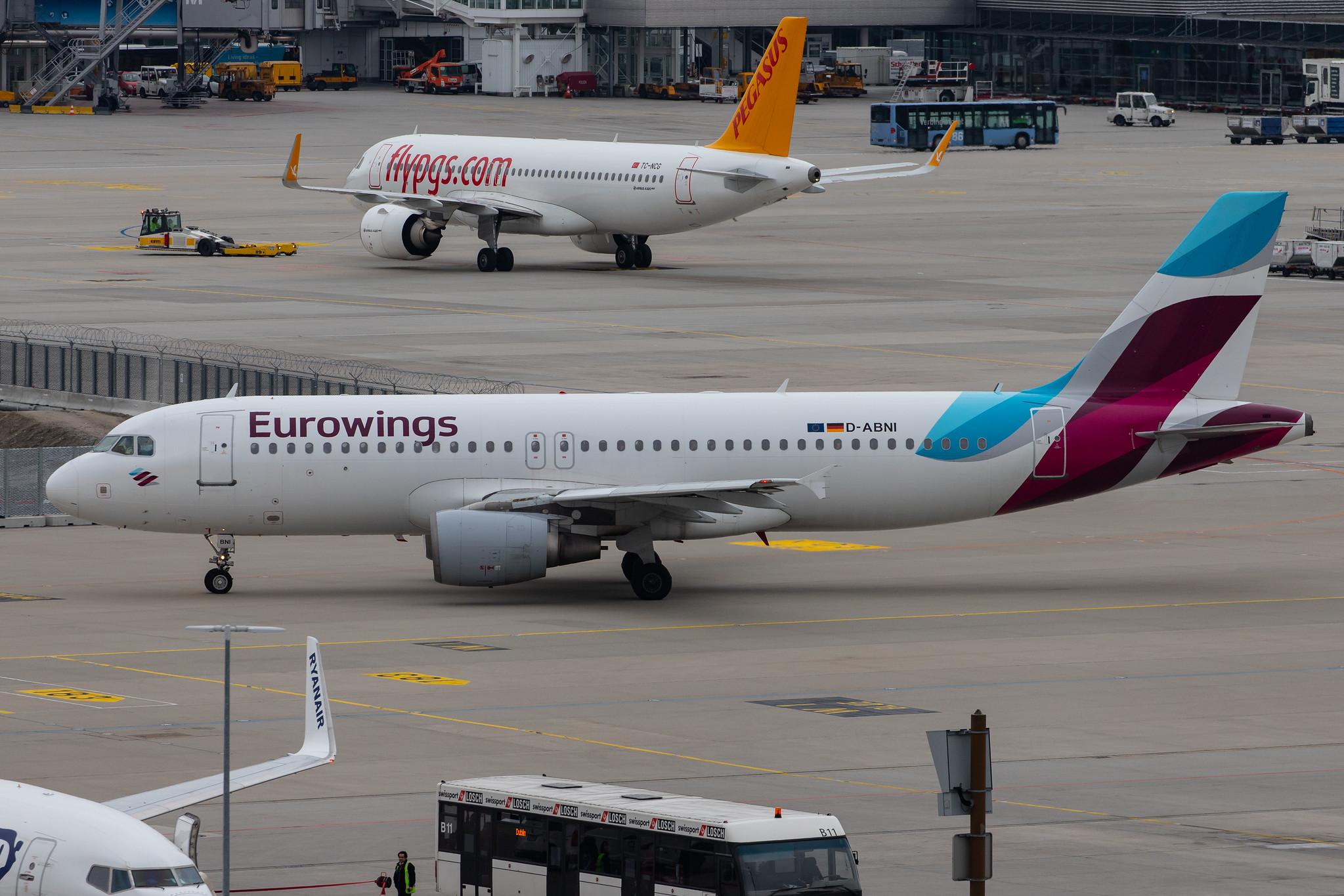 Munich Airport: Eurowings (EW / EWG) | Operator: Germanwings |  Airbus A320-214 A320 | D-ABNI | MSN 1717