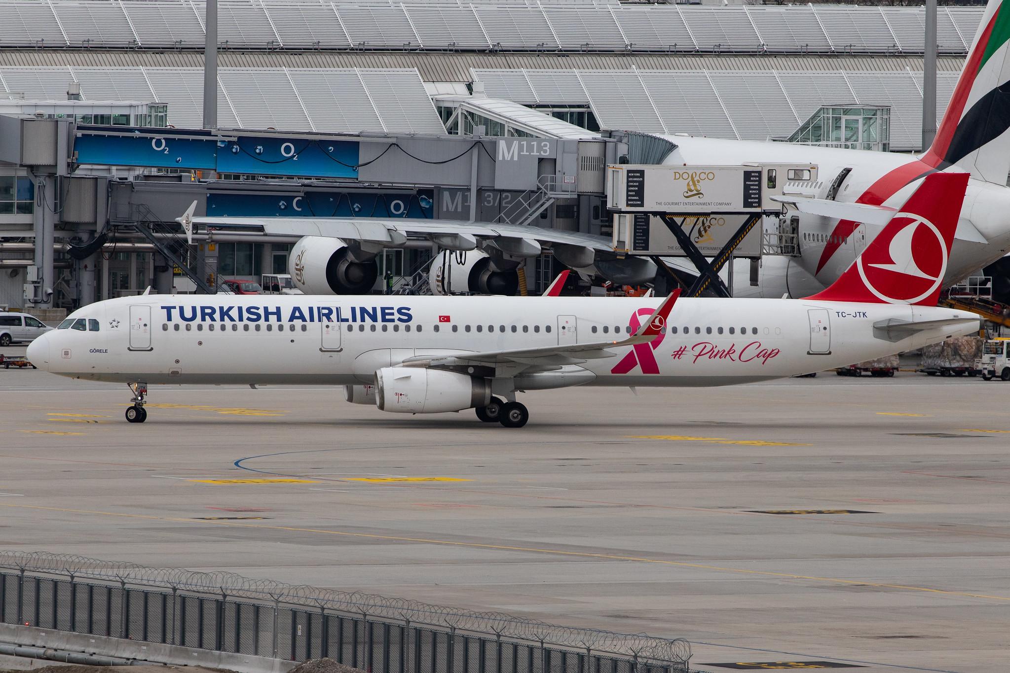 Munich Airport: Turkish Airlines (TK / THY) |  Livery: #PinkCap Livery |  Airbus A321-231 A321 | TC-JTK | MSN 7146