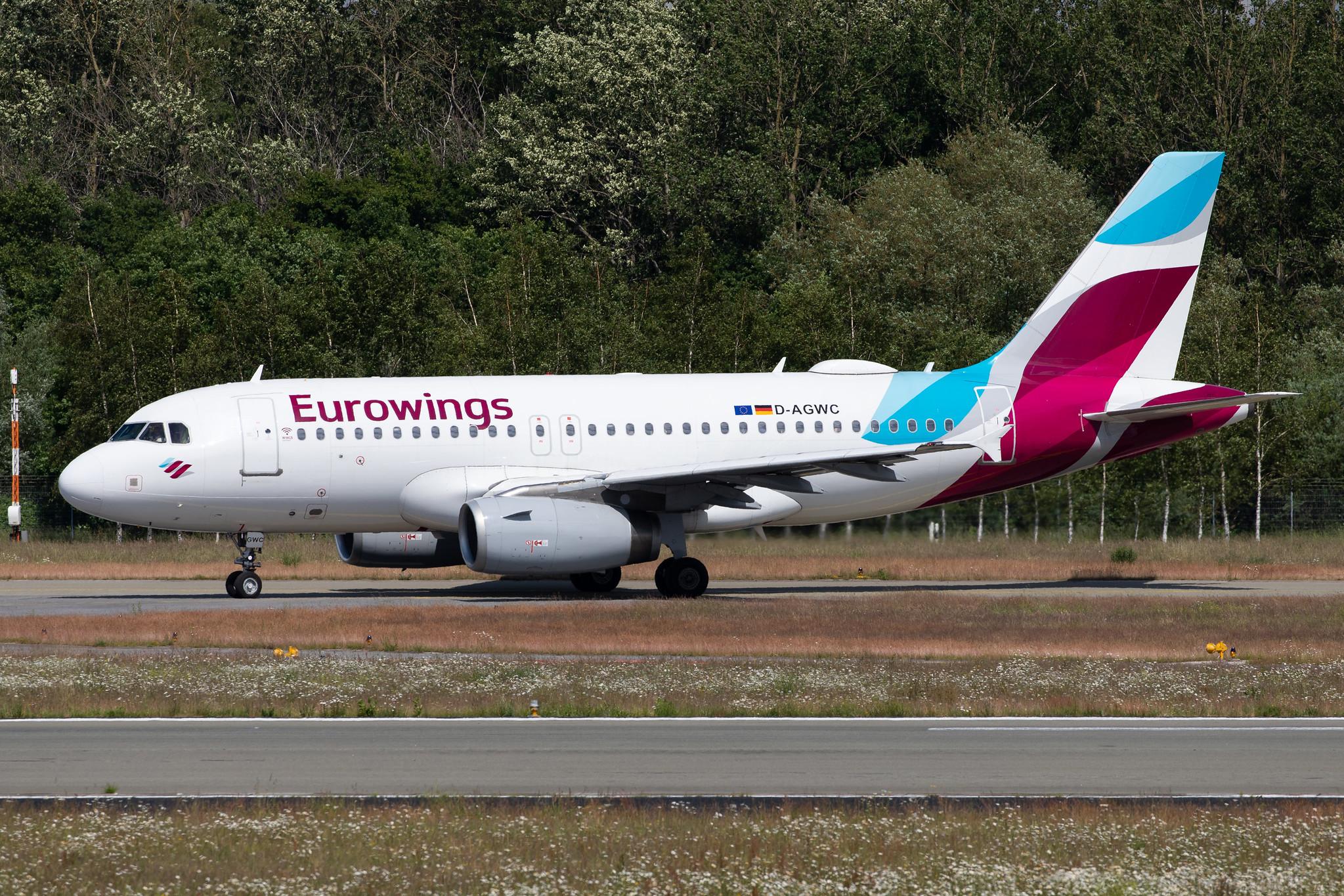 Hamburg Airport: Eurowings (EW / EWG) |  Airbus A319-132 A319 | D-AGWC | MSN 2976