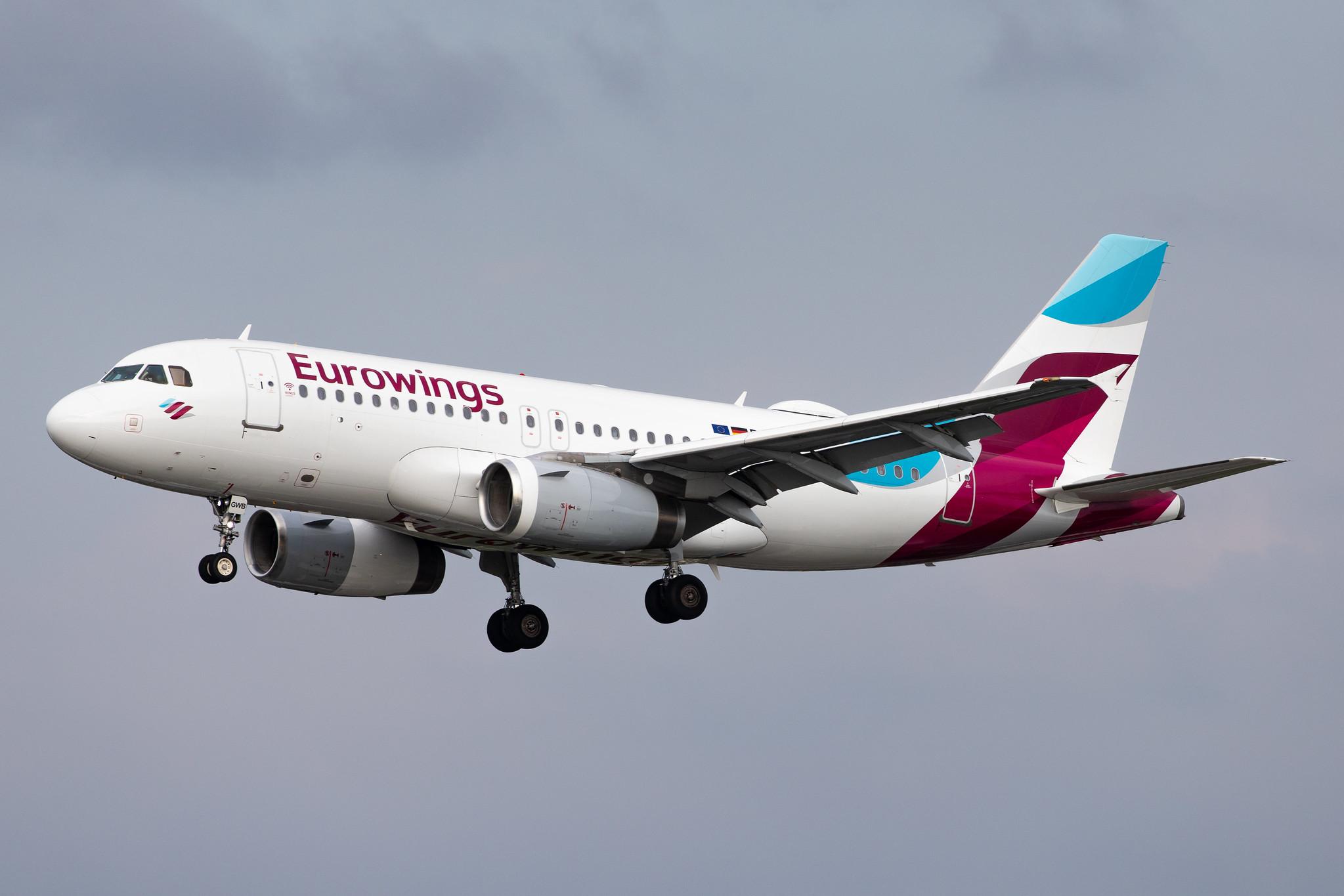 Hamburg Airport: Eurowings (EW / EWG) |  Airbus A319-132 A319 | D-AGWB | MSN 2833