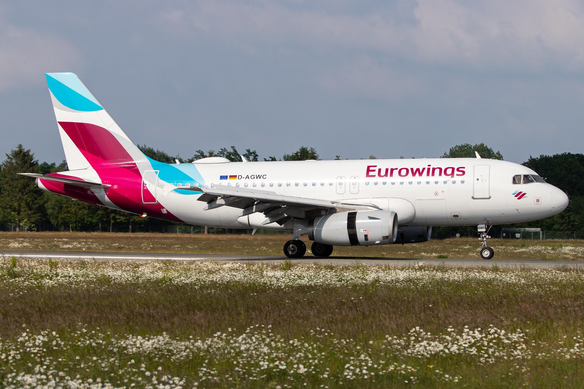 Hamburg Airport: Eurowings (EW / EWG) |  Airbus A319-132 A319 | D-AGWC | MSN 2976