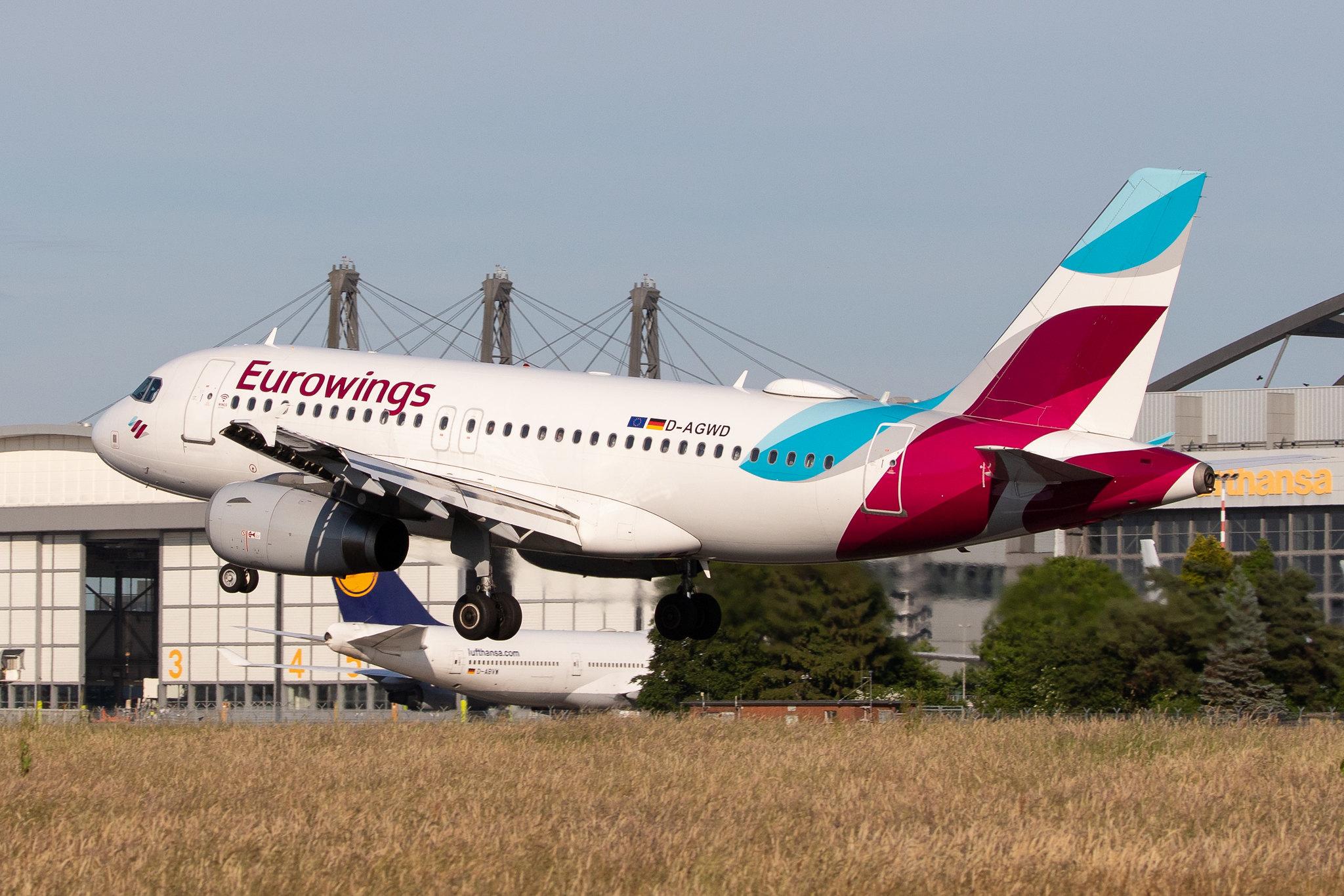 Hamburg Airport: Eurowings (EW / EWG) |  Airbus A319-132 A319 | D-AGWD | MSN 3011