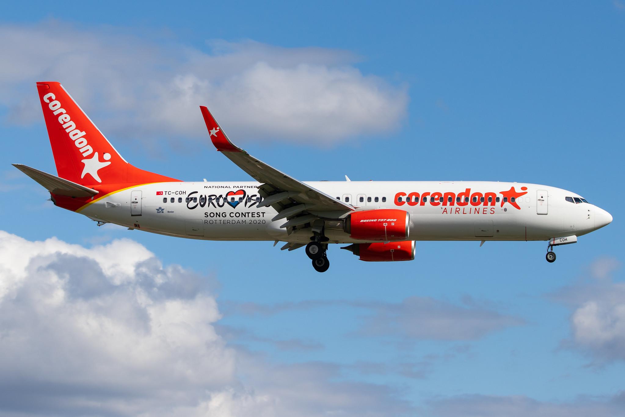 Hamburg Airport: Corendon Airlines (XC / CAI) |  Boeing 737-8EH B738 | TC-COH | MSN 35850