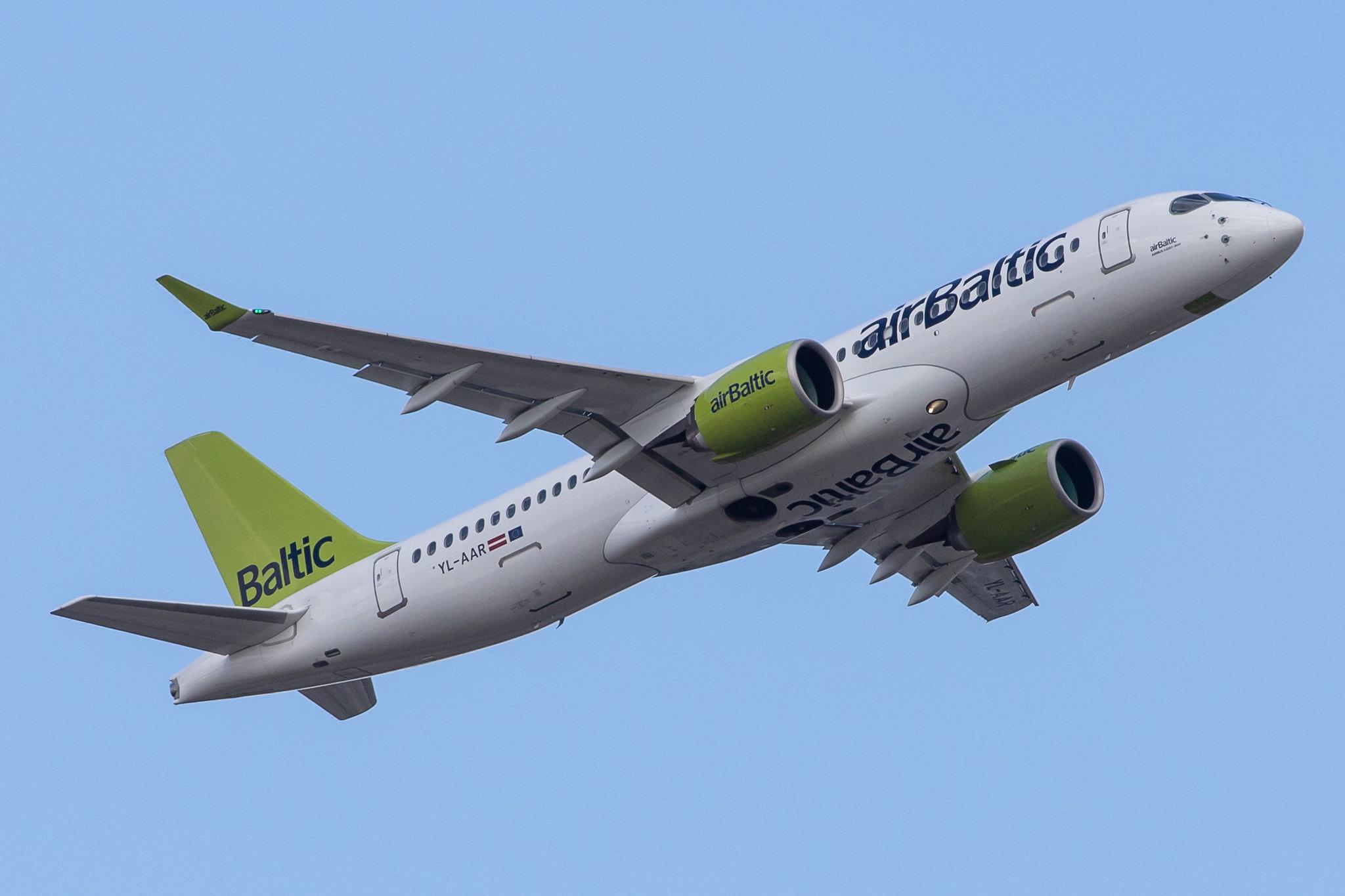 Frankfurt Airport: Air Baltic (BT / BTI) |  Airbus A220-300 BCS3 | YL-AAR | MSN 55053