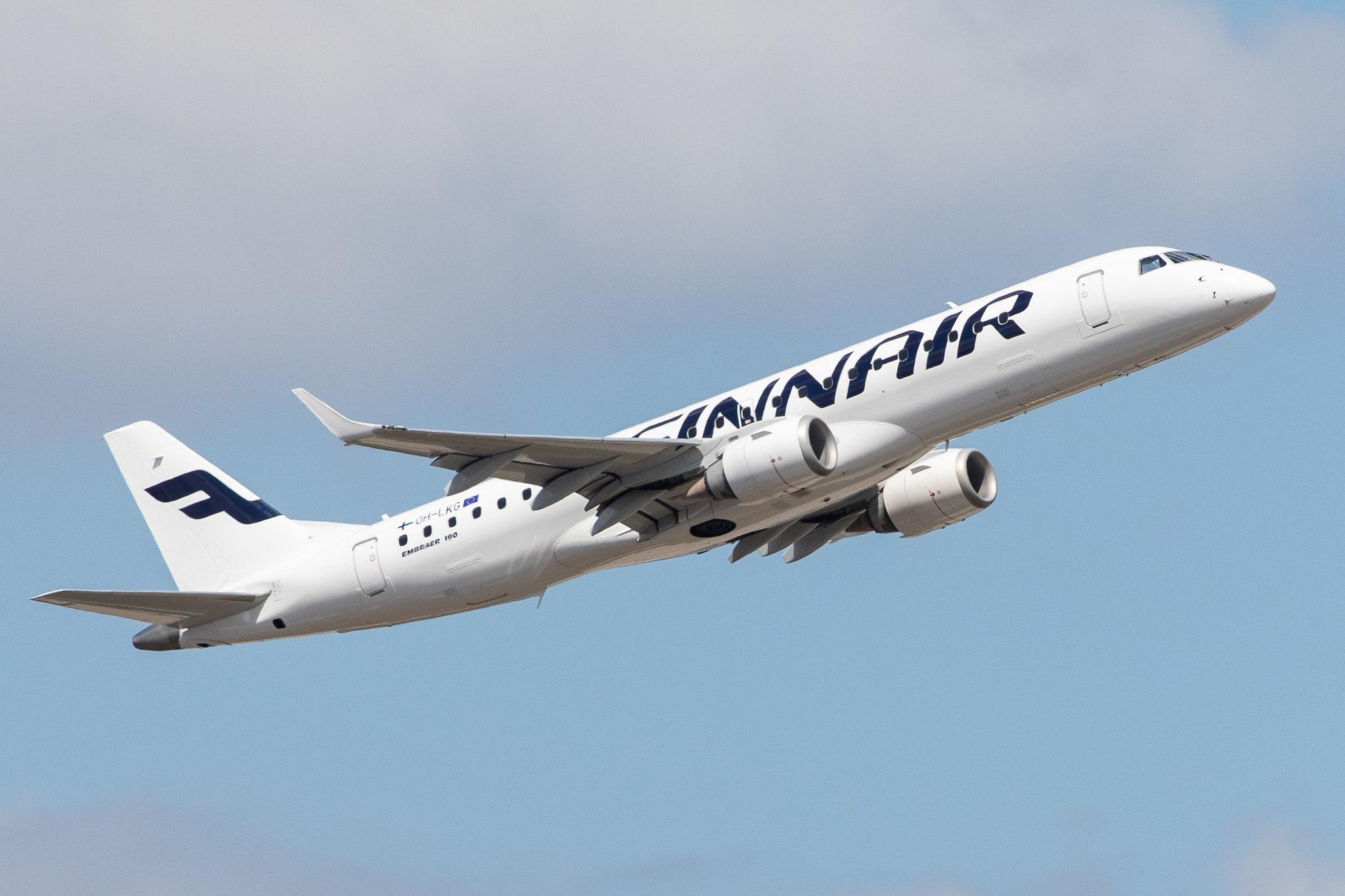 Frankfurt Airport: Finnair (AY / FIN) | Operator: NORRA |  Embraer E190LR E190 | OH-LKG | MSN 19000079