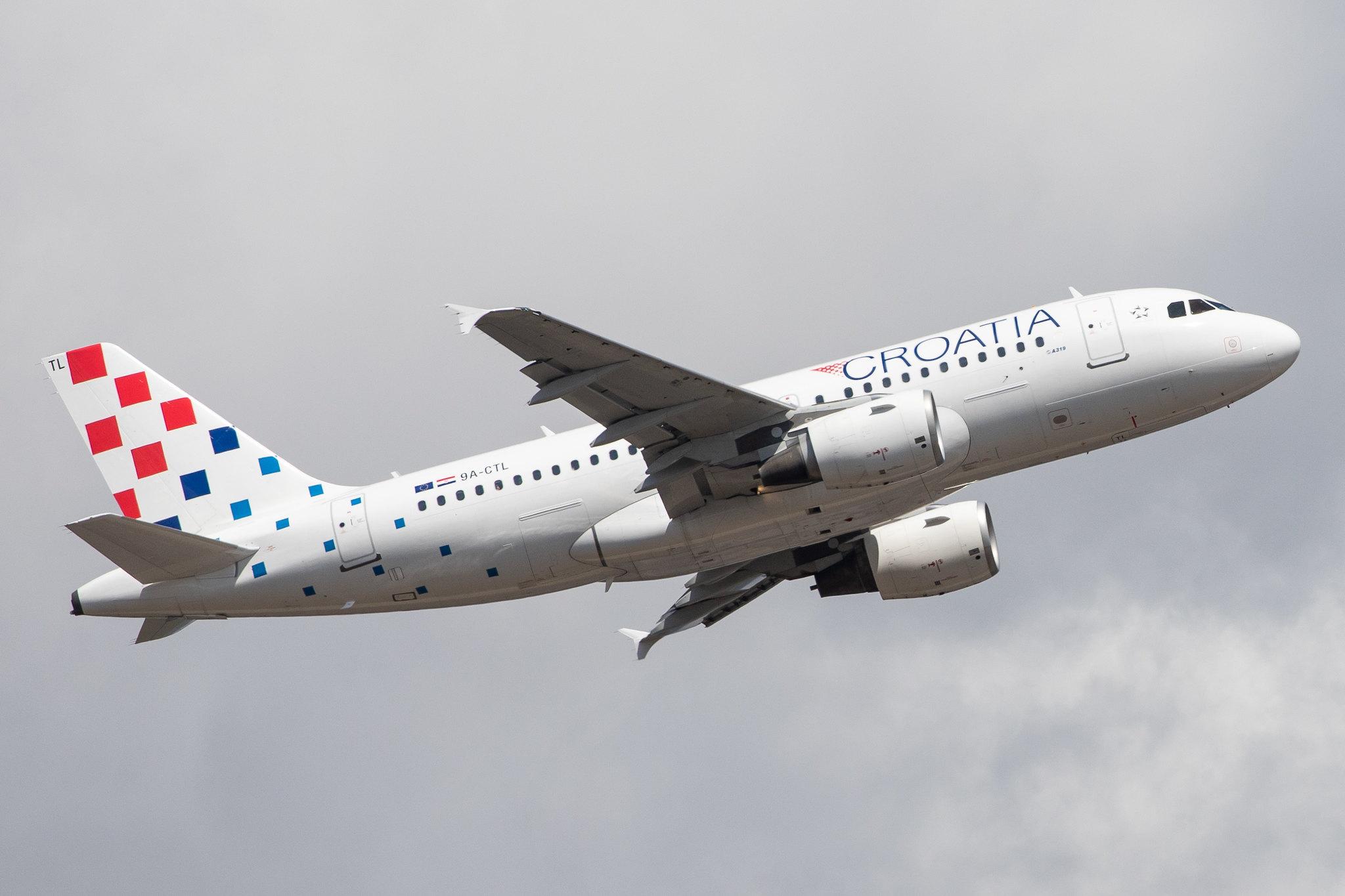 Frankfurt Airport: Croatia Airlines (OU / CTN) |  Airbus A319-112 A319 | 9A-CTL | MSN 1252
