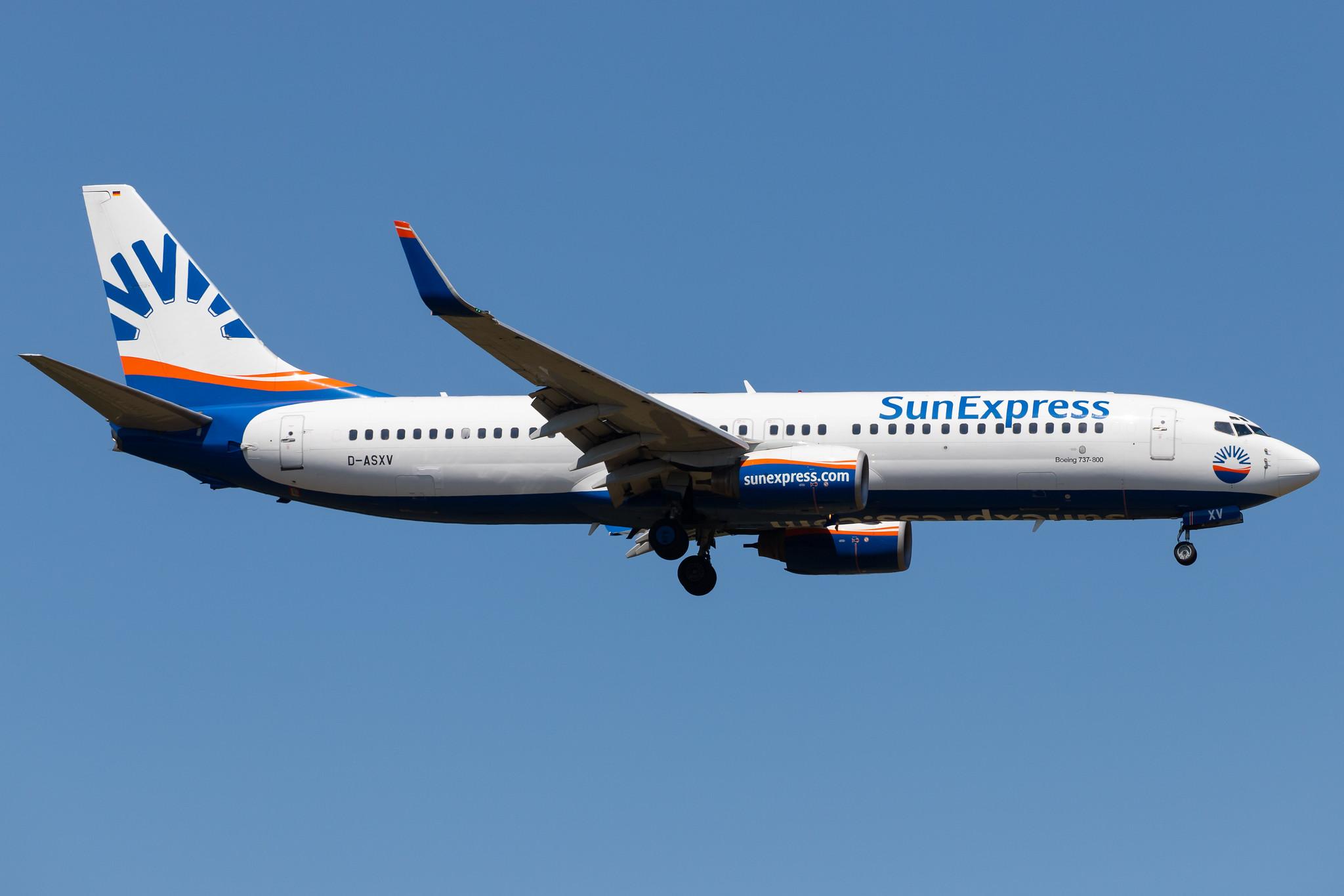 Frankfurt Airport: SunExpress (XQ / SXS) | Operator: SunExpress Deutschland |  Boeing 737-86Q B738 | D-ASXV | MSN 30272