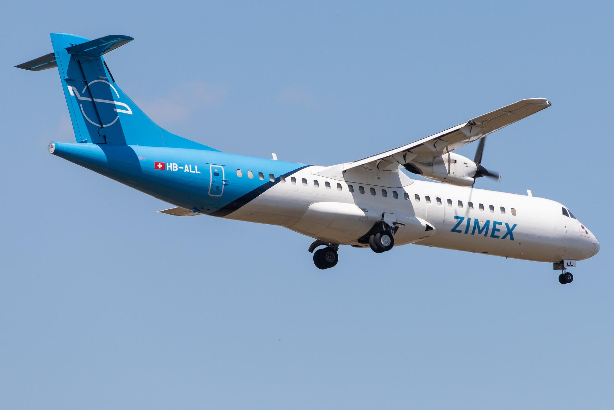 Frankfurt Airport: Zimex Aviation (XM / IMX) |  ATR 72-202(F) AT72 | HB-ALL | MSN 0411