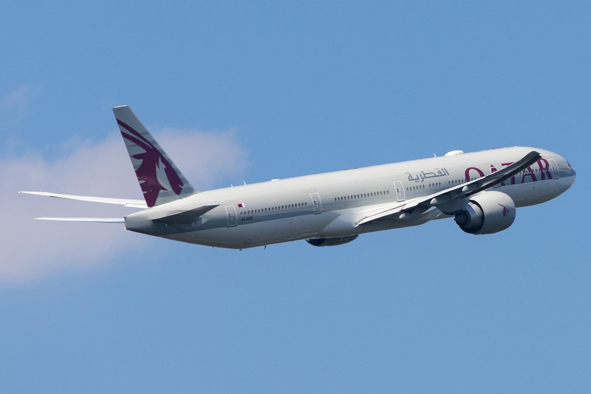 Frankfurt Airport: Qatar Airways (QR / QTR) |  Boeing 777-3DZ(ER) B77W | A7-BEE | MSN 60331