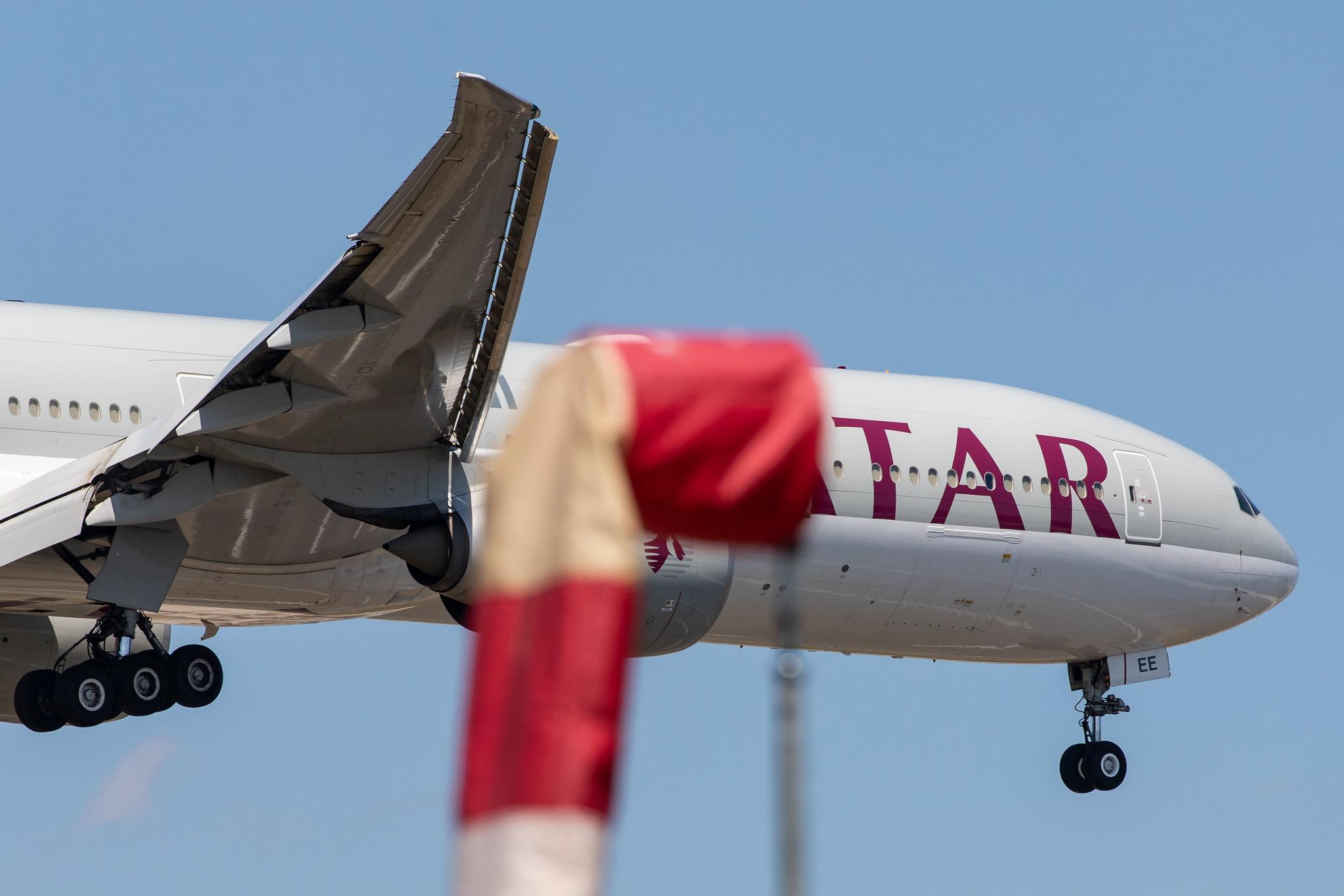 Frankfurt Airport: Qatar Airways (QR / QTR) |  Boeing 777-3DZ(ER) B77W | A7-BEE | MSN 60331