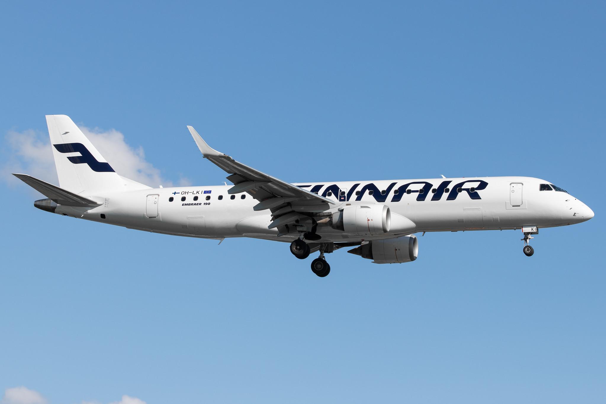 Hamburg Airport: Finnair (AY / FIN) | Operator: NORRA |  Embraer E190LR E190 | OH-LKI | MSN 19000117