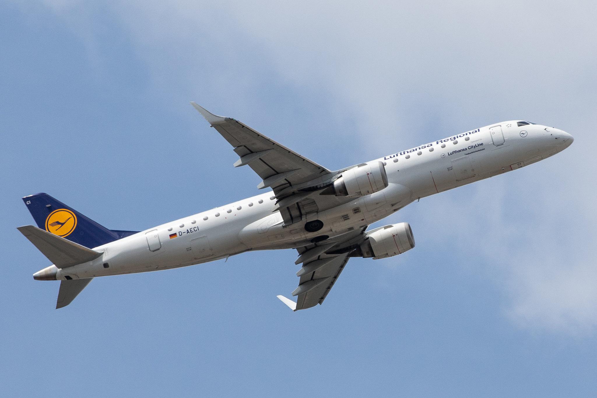 Frankfurt Airport: Lufthansa (LH / DLH) | Operator: Lufthansa CityLine |  Embraer E190LR E190 | D-AECI | MSN 19000381