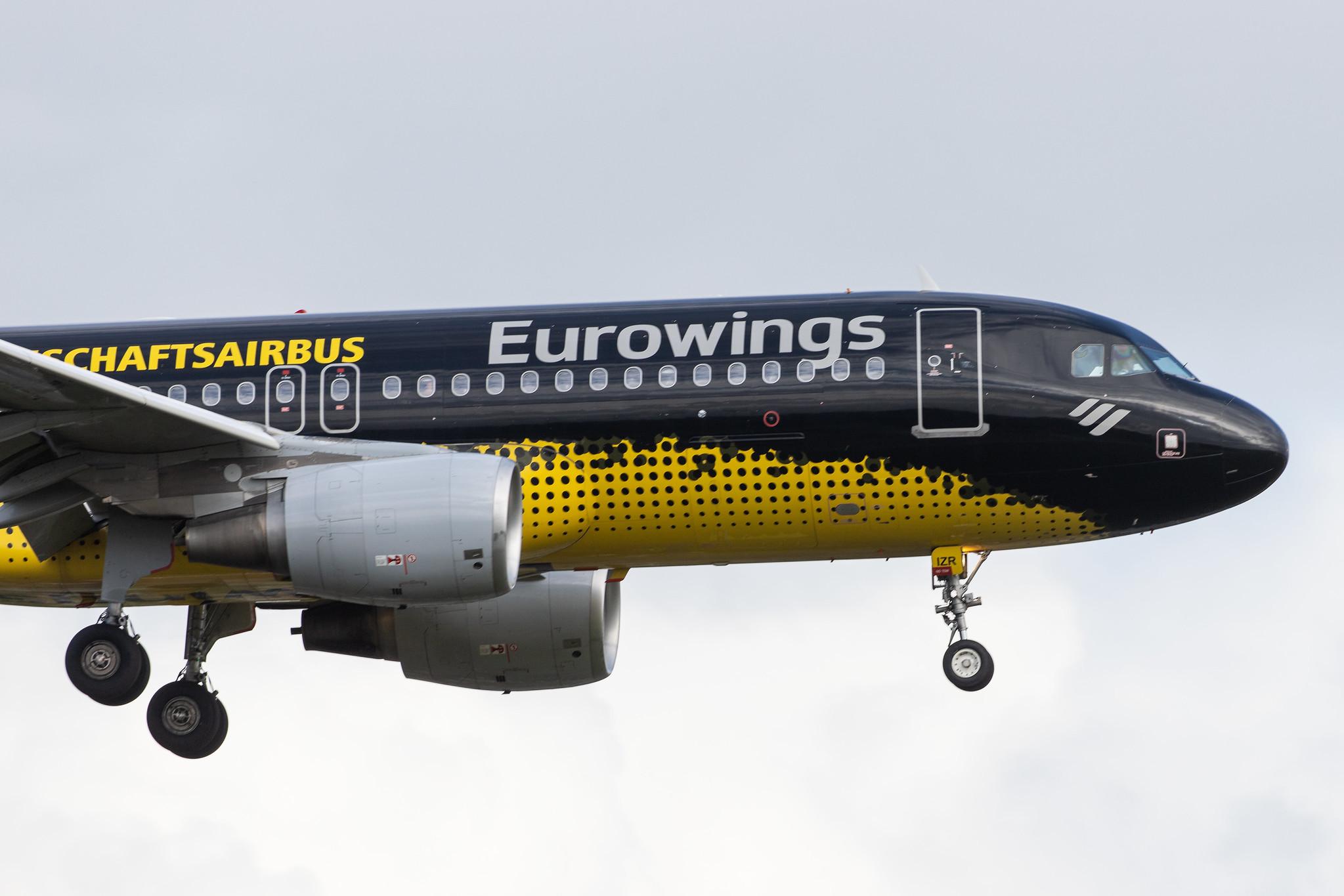 Hamburg Airport: Eurowings (EW / EWG) |  Livery: Borussia Dortmund Livery |  Airbus A320-214 A320 | D-AIZR | MSN 5525
