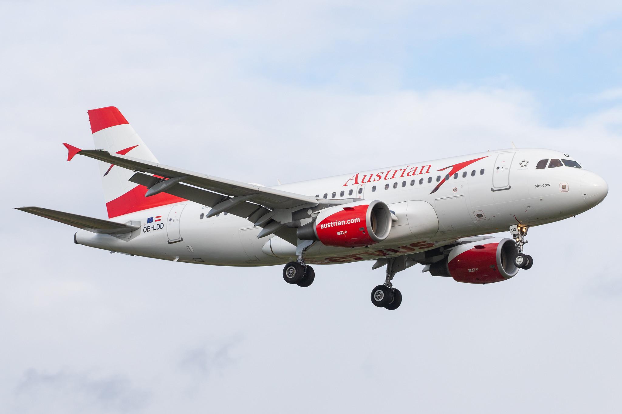 Hamburg Airport: Austrian Airlines (OS / AUA) |  Airbus A319-112 A319 | OE-LDD | MSN 2416