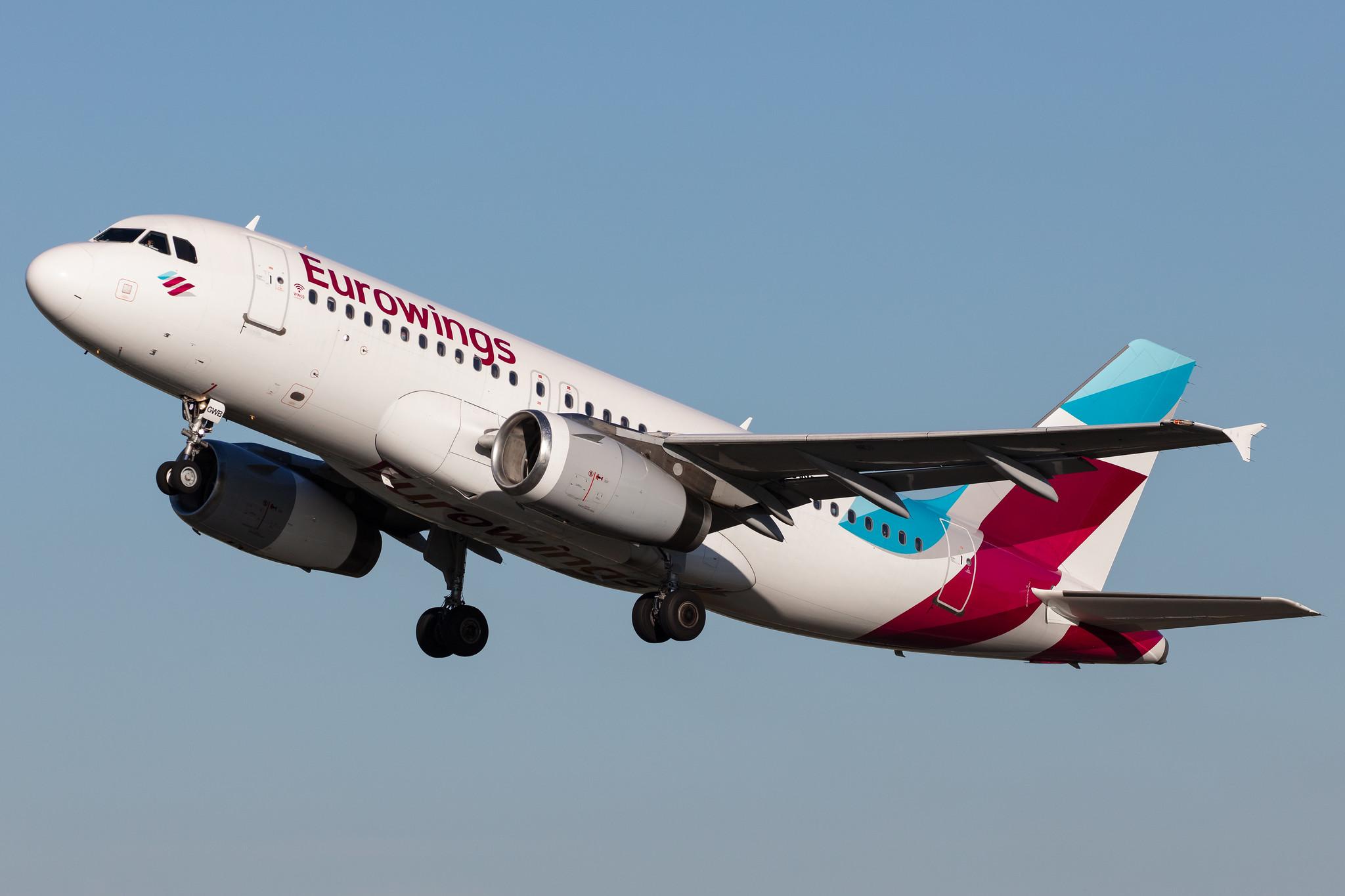 Hamburg Airport: Eurowings (EW / EWG) |  Airbus A319-132 A319 | D-AGWB | MSN 2833