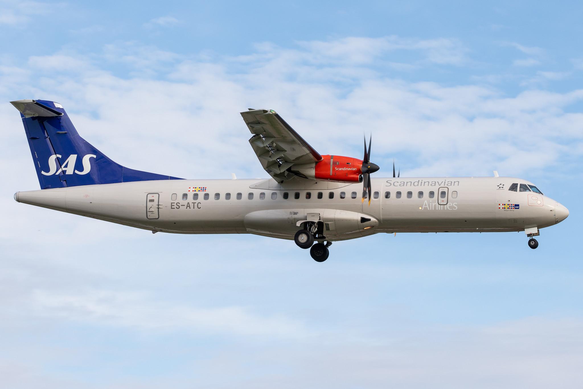 Hamburg Airport: SAS (SK / SAS) | Operator: Xfly |  ATR 72-600 AT76 | ES-ATC | MSN 1164