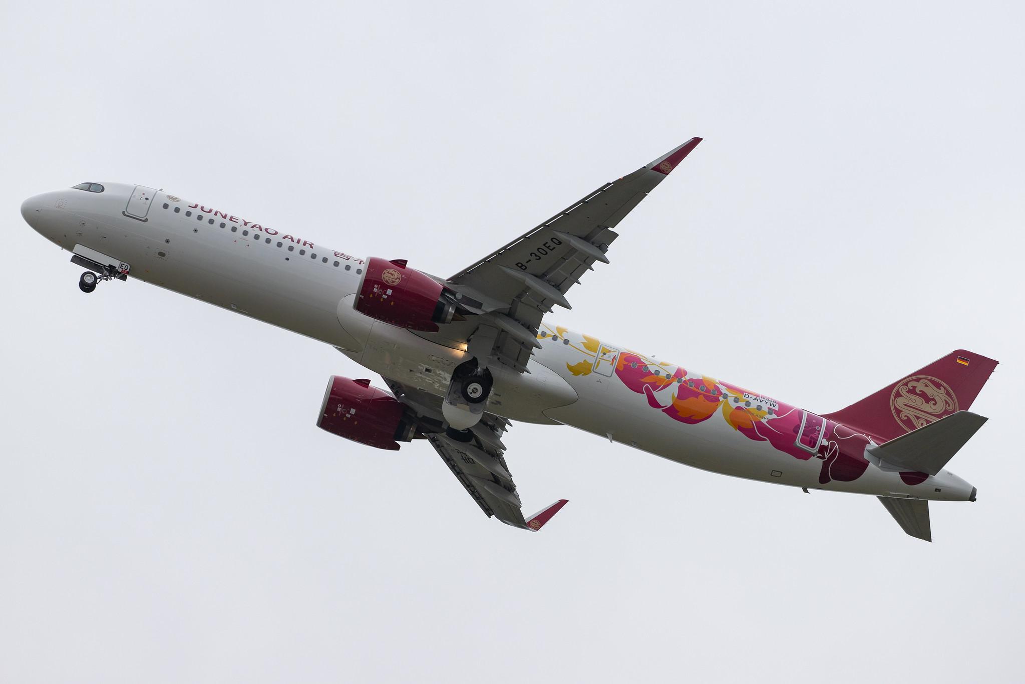 Hamburg Airport: Juneyao Airlines (HO / DKH) |  Airbus A321-271NX A21N | D-AVYW | MSN 9368 (B-30EQ)