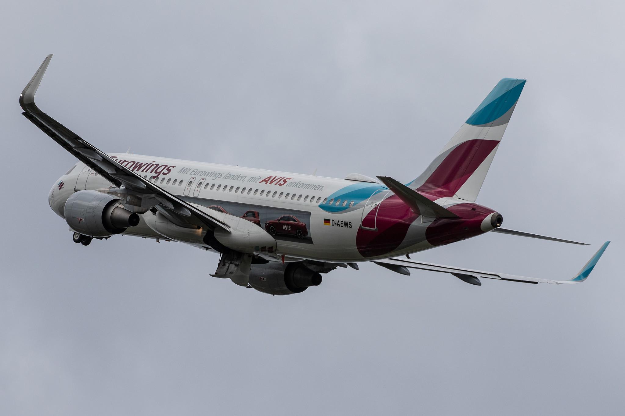 Hamburg Airport: Eurowings (EW / EWG) |  Livery: AVIS Livery |  Airbus A320-214 A320 | D-AEWS | MSN 7439