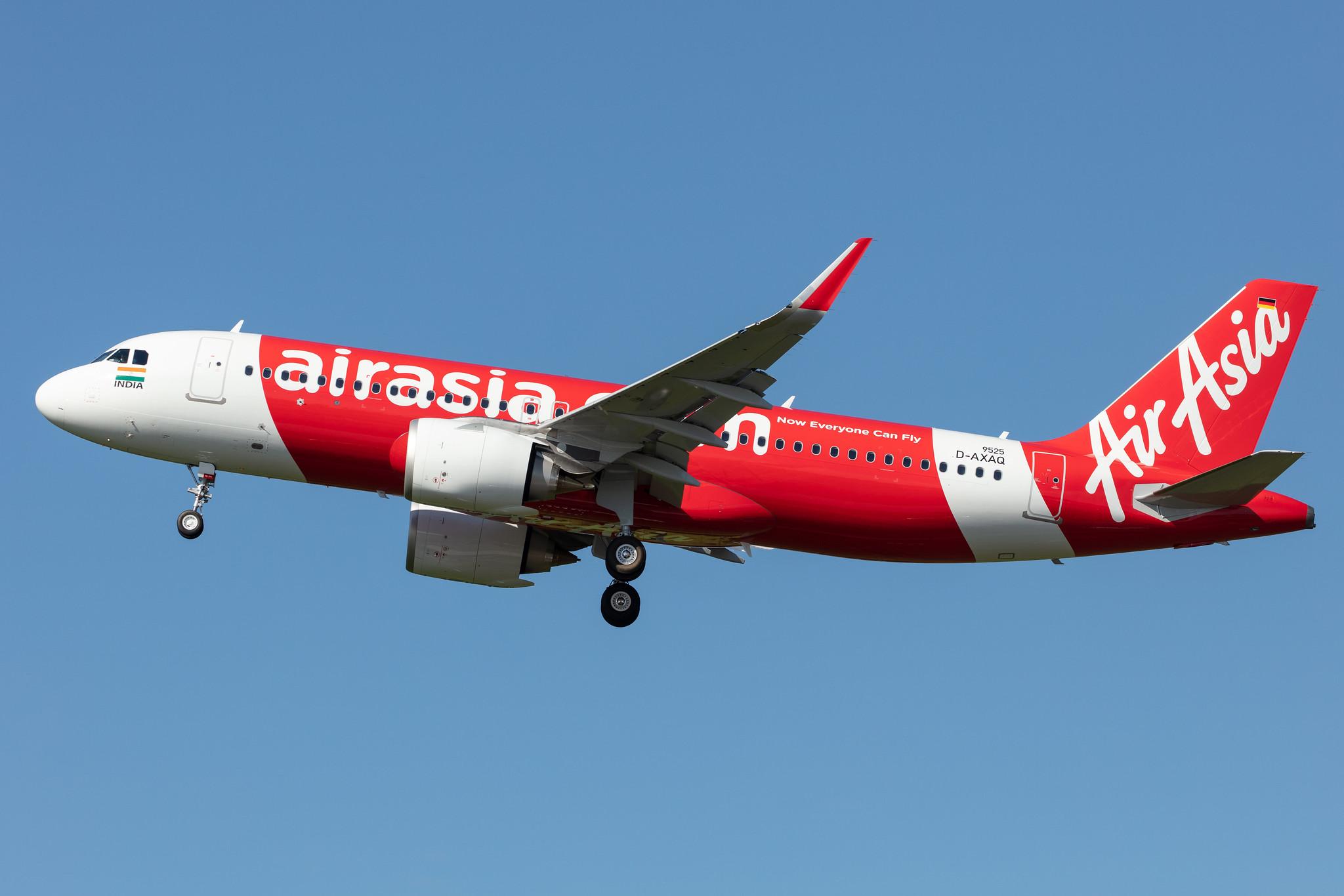 Hamburg Airport: AirAsia (AK / AXM) | Operator: AirAsia India |  Airbus A320-251N A20N | D-AXAQ | MSN 9525