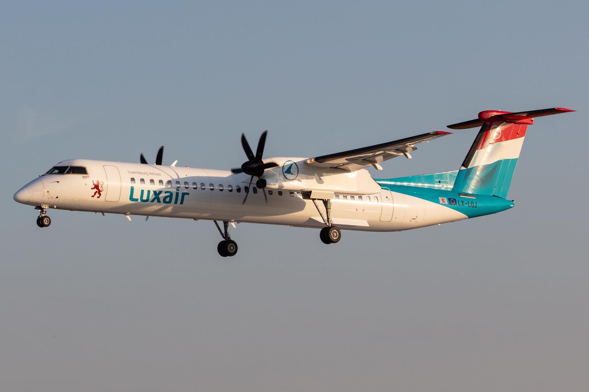 Hamburg Airport: Luxair (LG / LGL) |  De Havilland Canada Dash 8-400 DH8D | LX-LQJ | MSN 4562