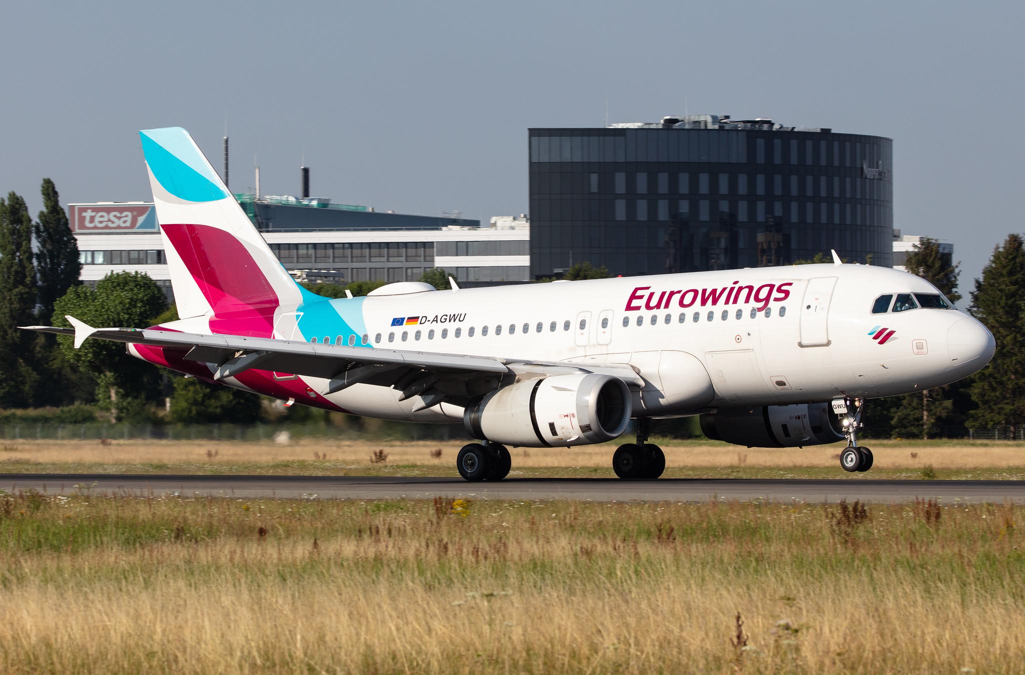 Hamburg Airport: Eurowings (EW / EWG) |  Airbus A319-132 A319 | D-AGWU | MSN 5457