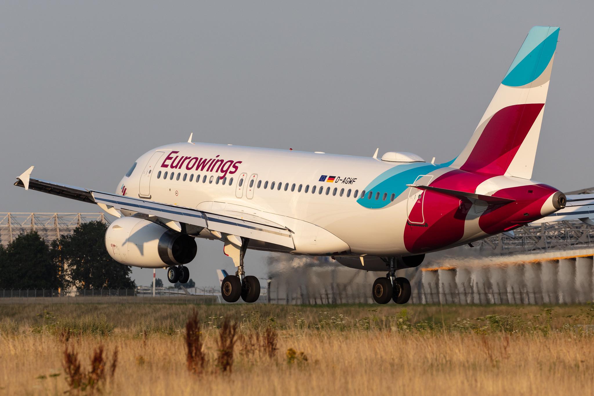 Hamburg Airport: Eurowings (EW / EWG) |  Airbus A319-132 A319 | D-AGWF | MSN 3172