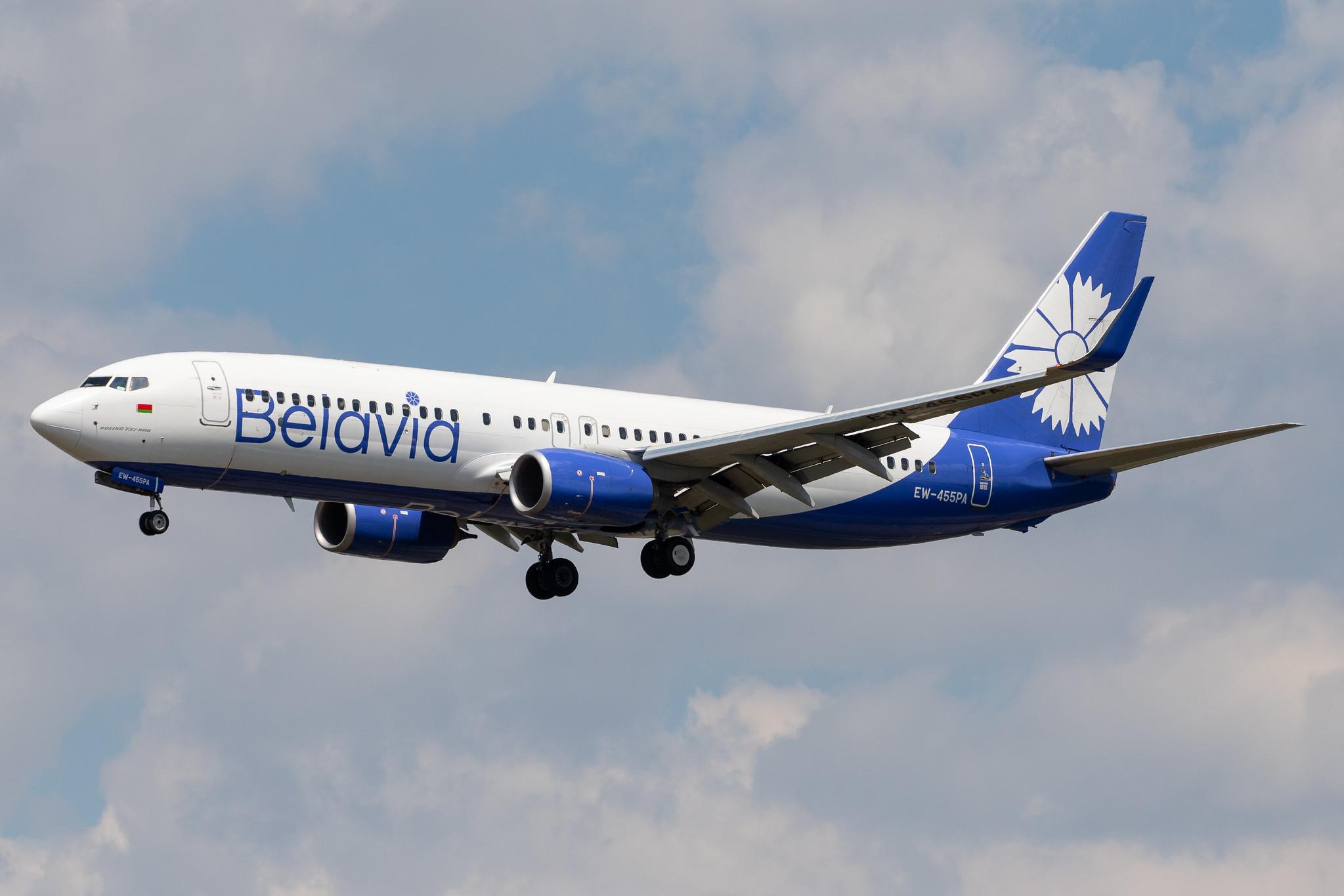 Frankfurt Airport: Belavia (B2 / BRU) |  Boeing 737-8ZM B738 | EW-455PA | MSN 61421
