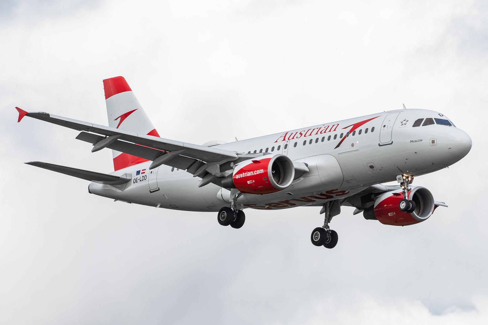 Hamburg Airport: Austrian Airlines (OS / AUA) |  Airbus A319-112 A319 | OE-LDD | MSN 2416
