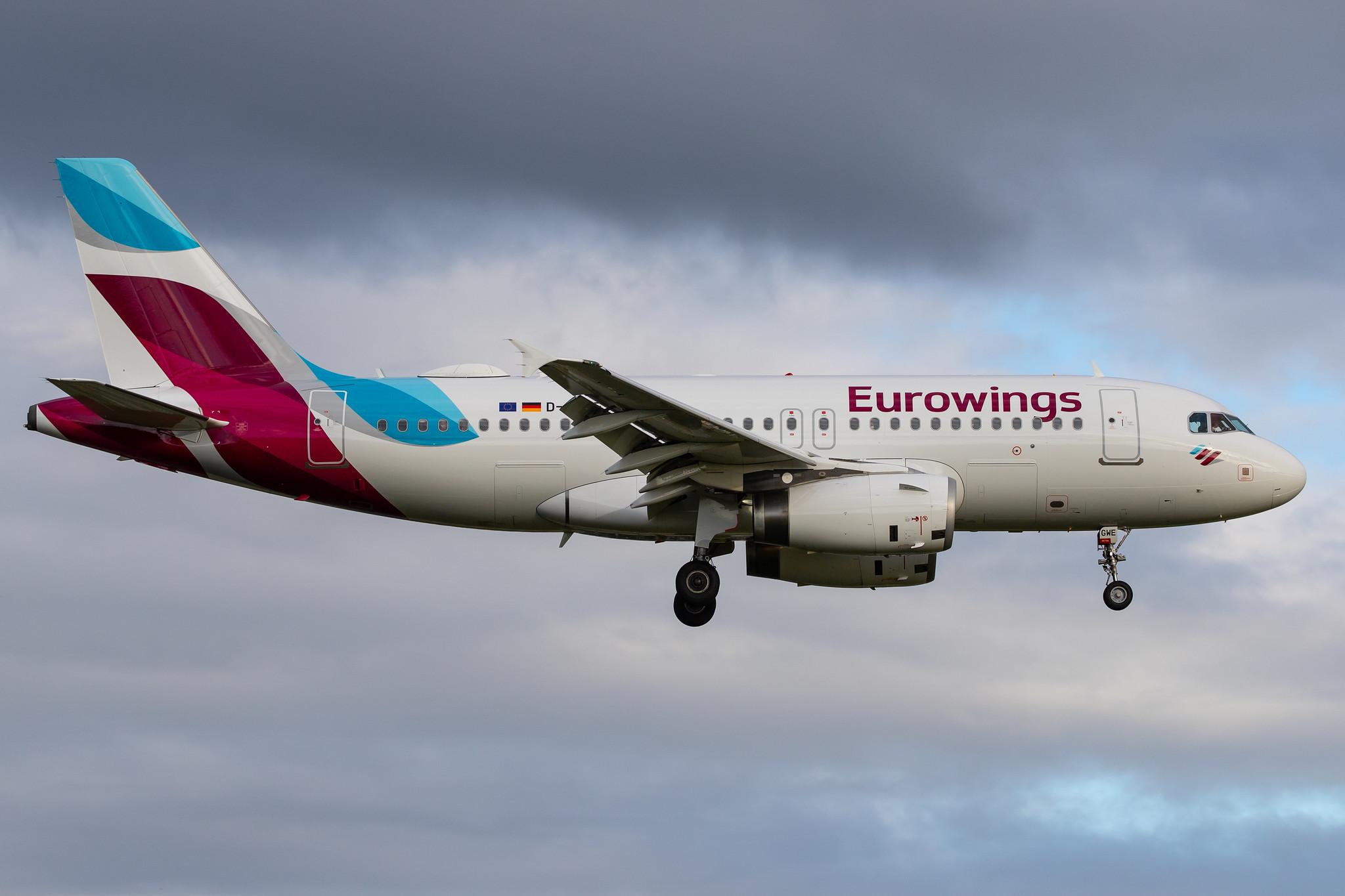 Hamburg Airport: Eurowings (EW / EWG) |  Airbus A319-132 A319 | D-AGWE | MSN 3128