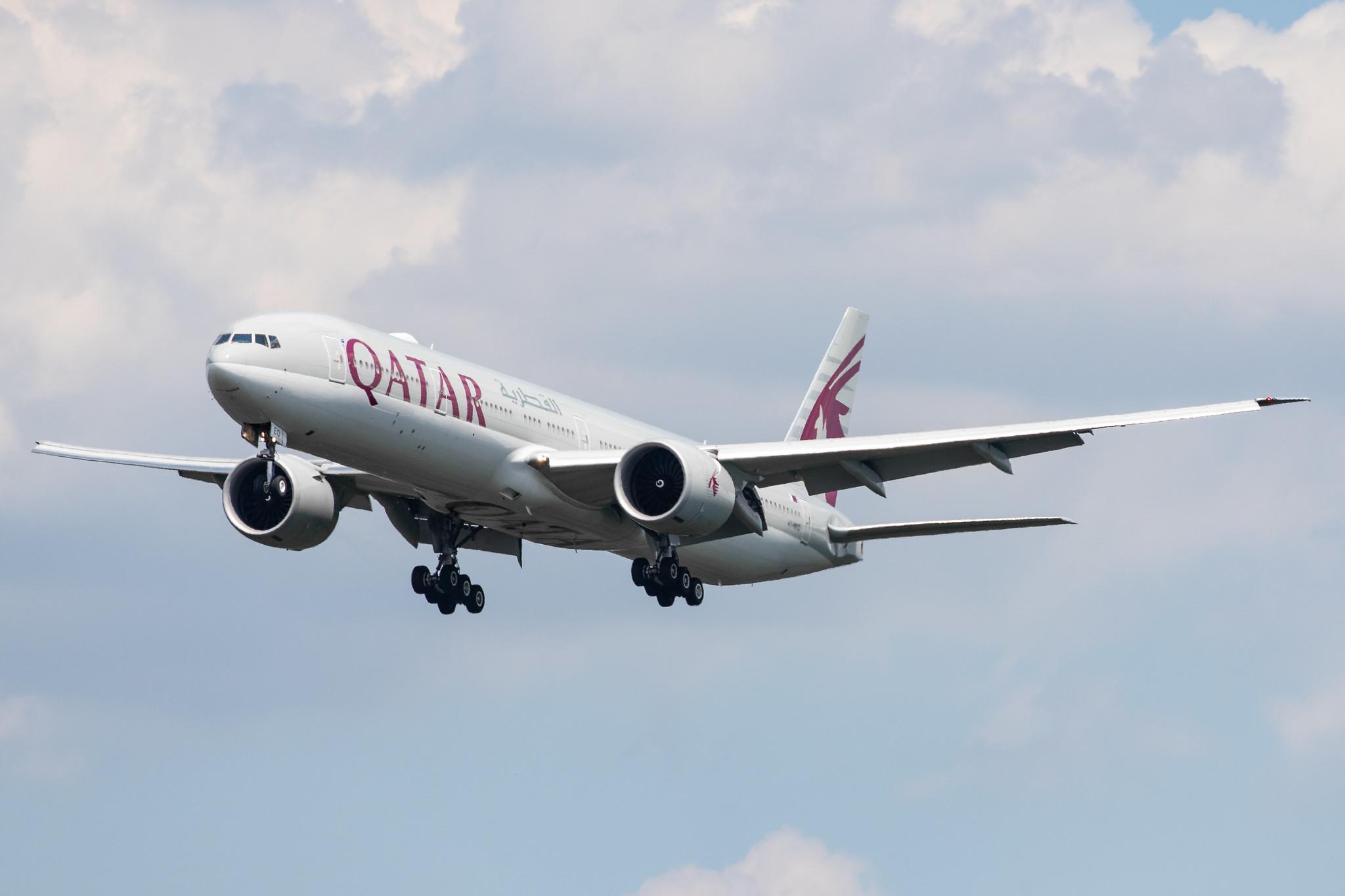 Frankfurt Airport: Qatar Airways (QR / QTR) |  Boeing 777-3DZ(ER) B77W | A7-BEQ | MSN 64085