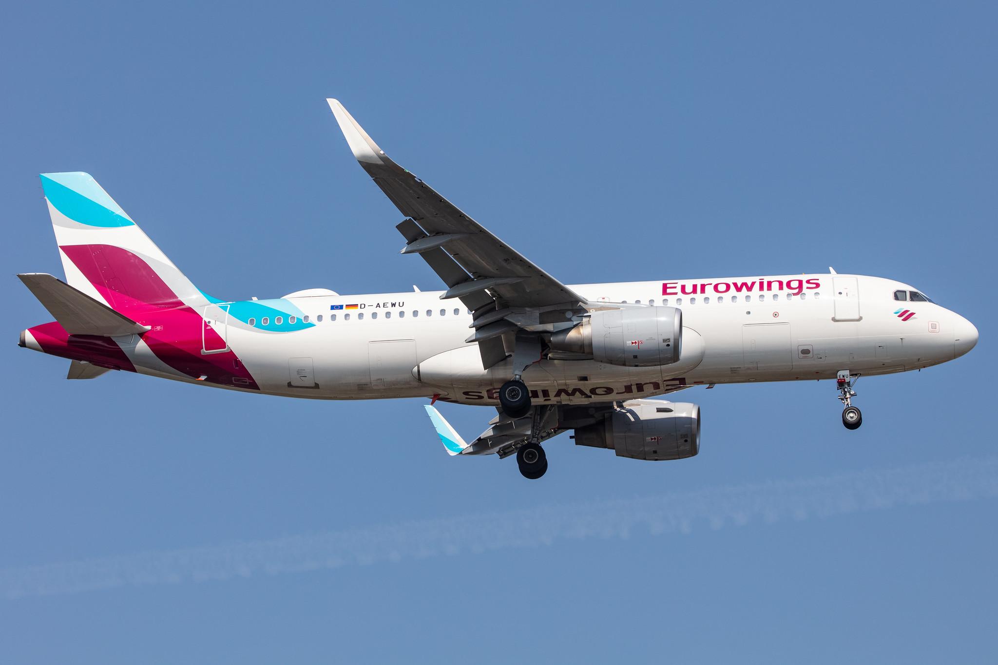 Hamburg Airport: Eurowings (EW / EWG) |  Airbus A320-214 A320 | D-AEWU | MSN 7513