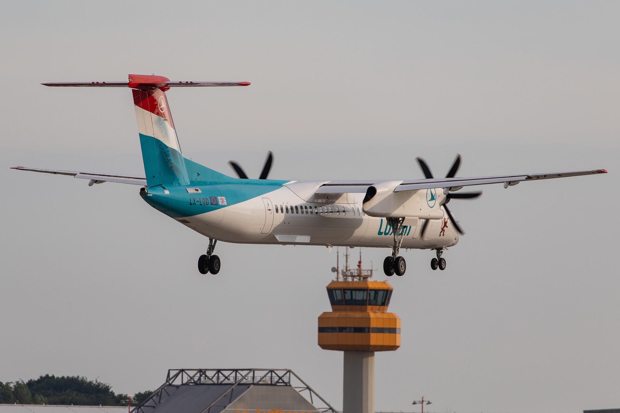 Hamburg Airport: Luxair (LG / LGL) |  De Havilland Canada Dash 8-400 DH8D | LX-LQD | MSN 4525