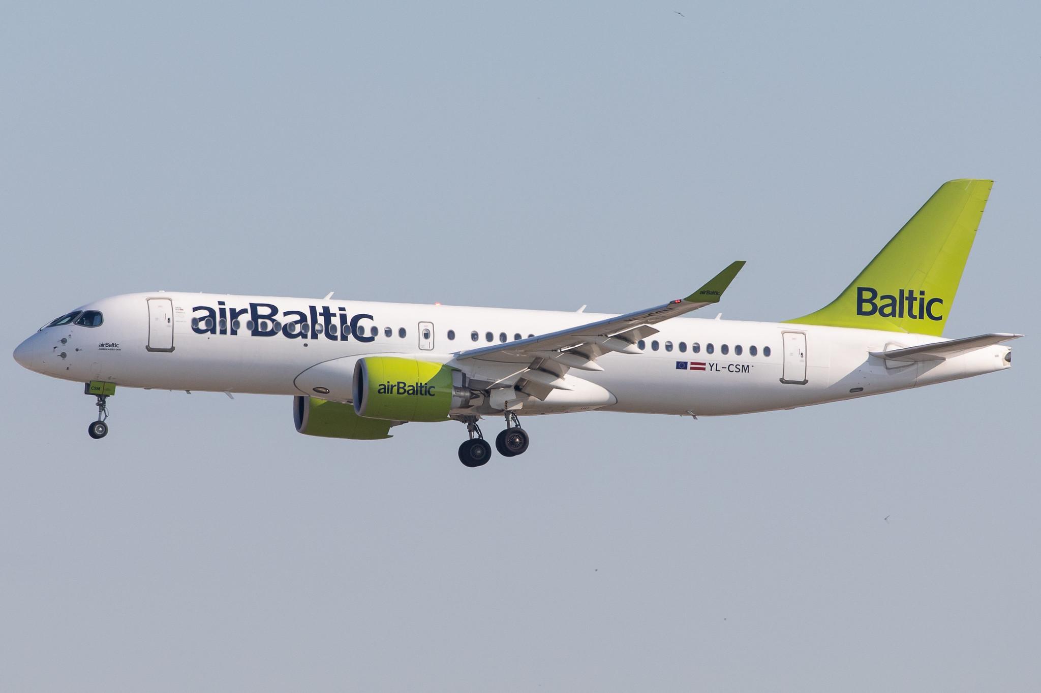 Frankfurt Airport: Air Baltic (BT / BTI) |  Airbus A220-300 BCS3 | YL-CSM | MSN 55042