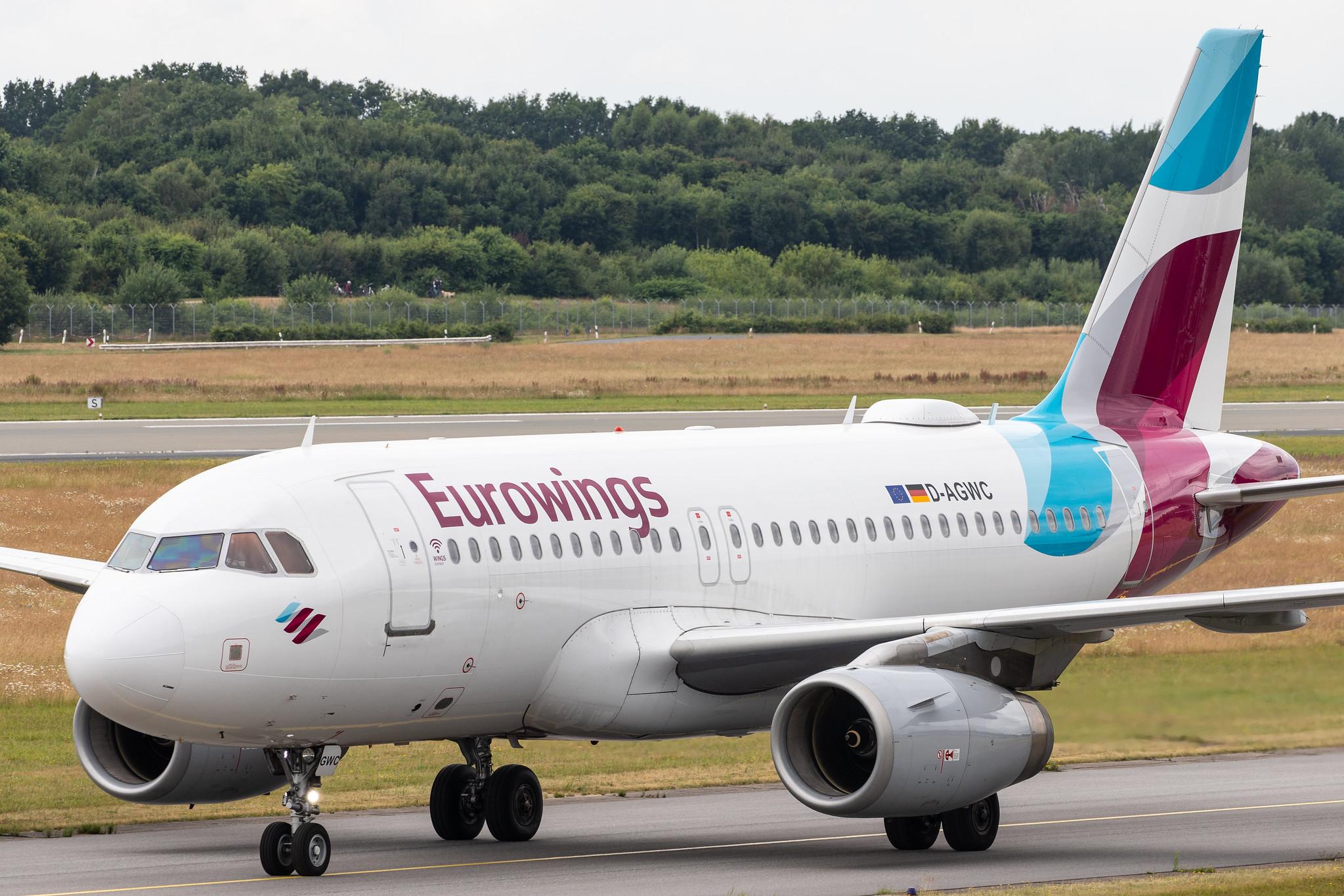 Hamburg Airport: Eurowings (EW / EWG) |  Airbus A319-132 A319 | D-AGWC | MSN 2976