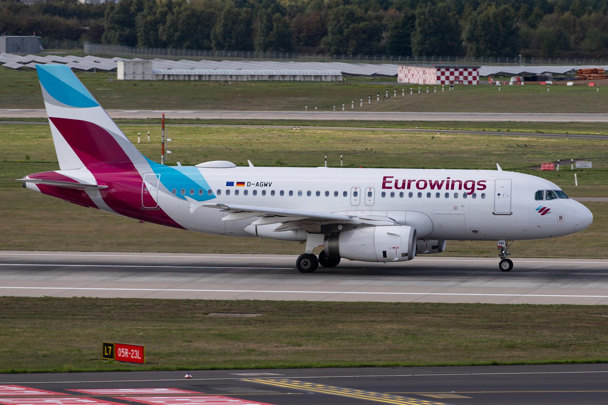 Düsseldorf Airport: Eurowings (EW / EWG) |  Airbus A319-132 A319 | D-AGWV | MSN 5467