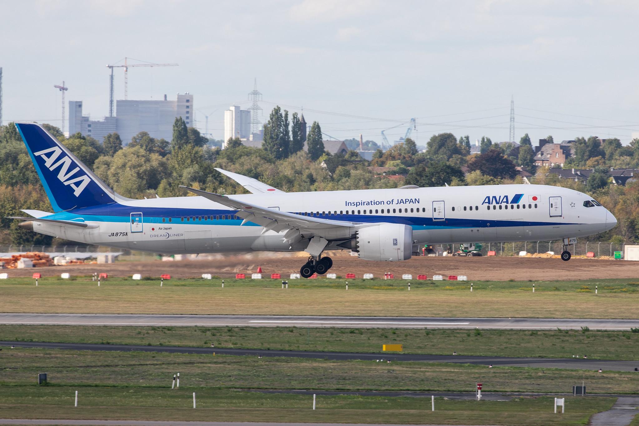 Düsseldorf Airport: All Nippon Airways (NH / ANA) | Operator: Air Japan |  Boeing 787-9 Dreamliner B789 | JA875A | MSN 34531