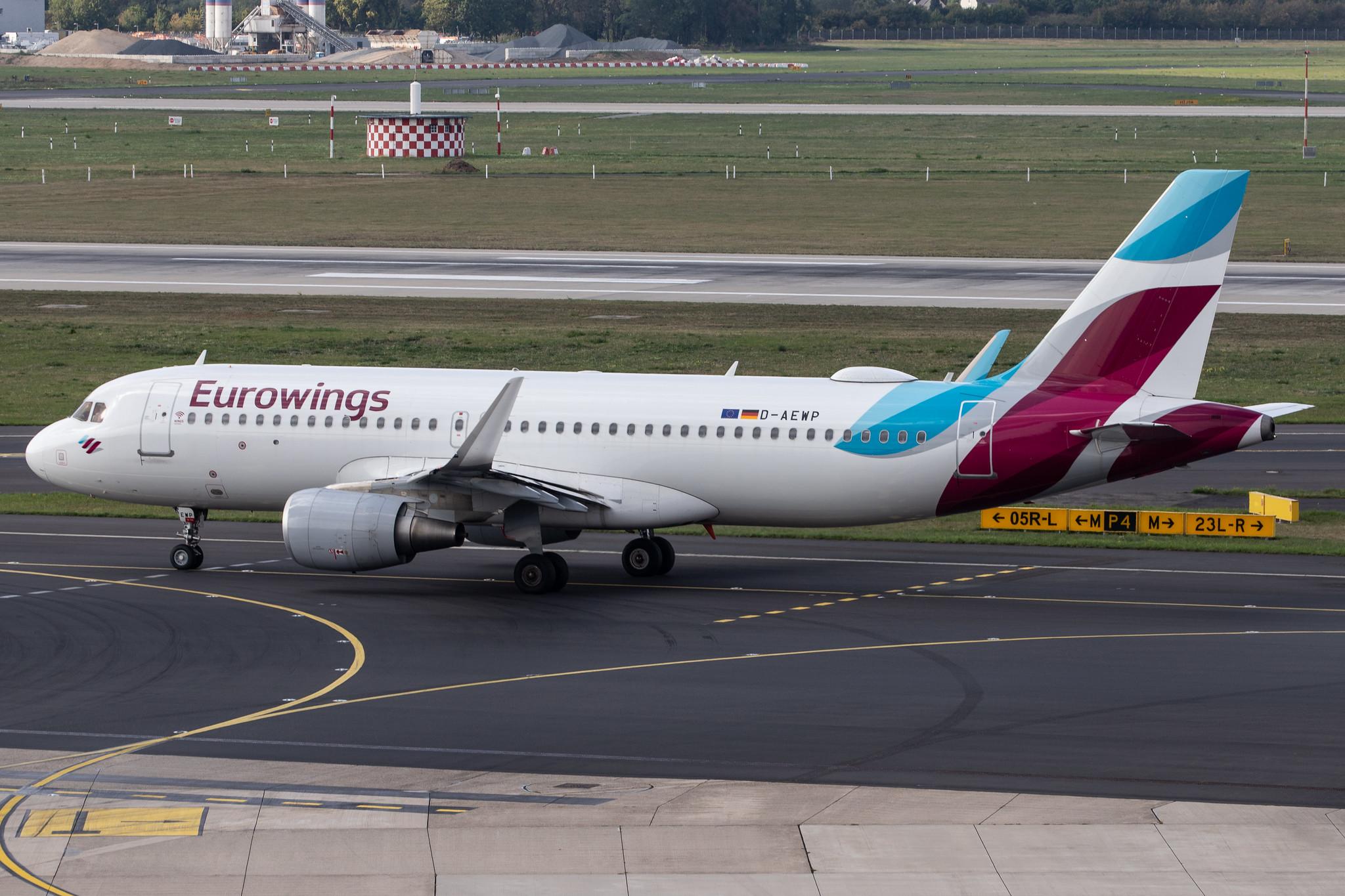 Düsseldorf Airport: Eurowings (EW / EWG) |  Airbus A320-214 A320 | D-AEWP | MSN 7377