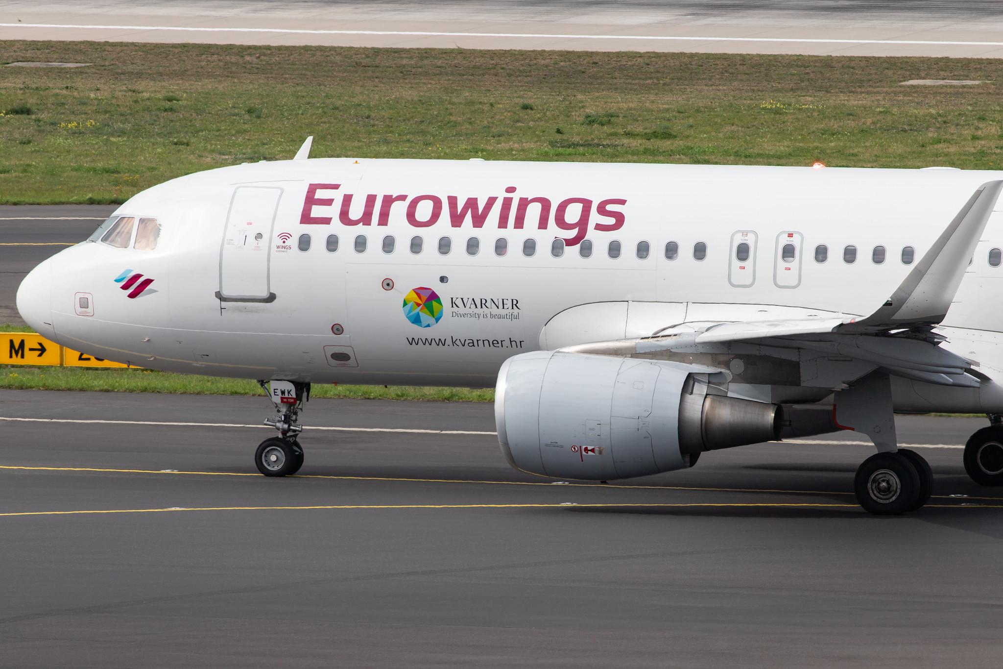Düsseldorf Airport: Eurowings (EW / EWG) |  Airbus A320-214 A320 | D-AEWK | MSN 7261