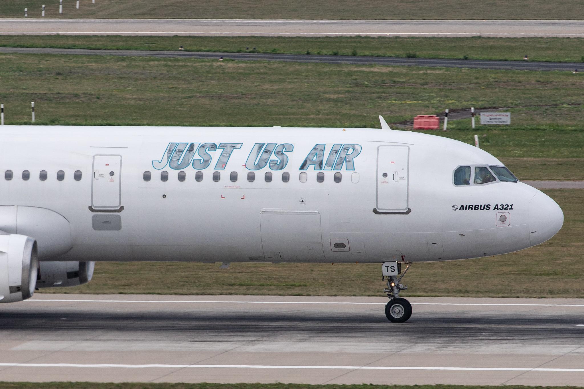 Düsseldorf Airport: Just Us Air (/ JOC) |  Airbus A321-231 A321 | YR-NTS | MSN 1153