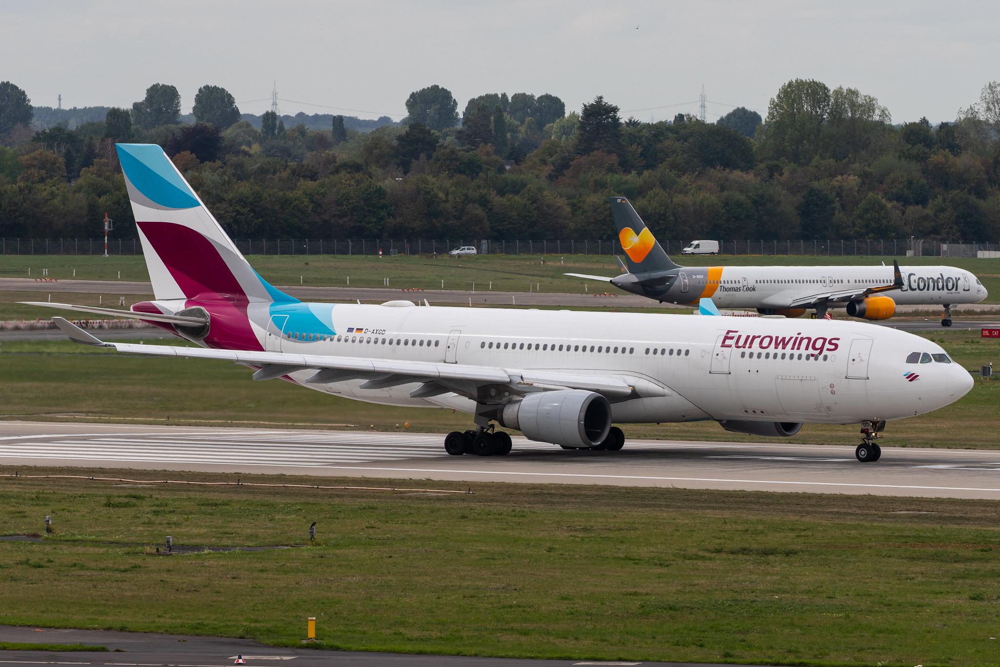 Düsseldorf Airport: Eurowings (EW / EWG) | Operator: SunExpress Deutschland |  Airbus A330-203 A332 | D-AXGD | MSN 0573