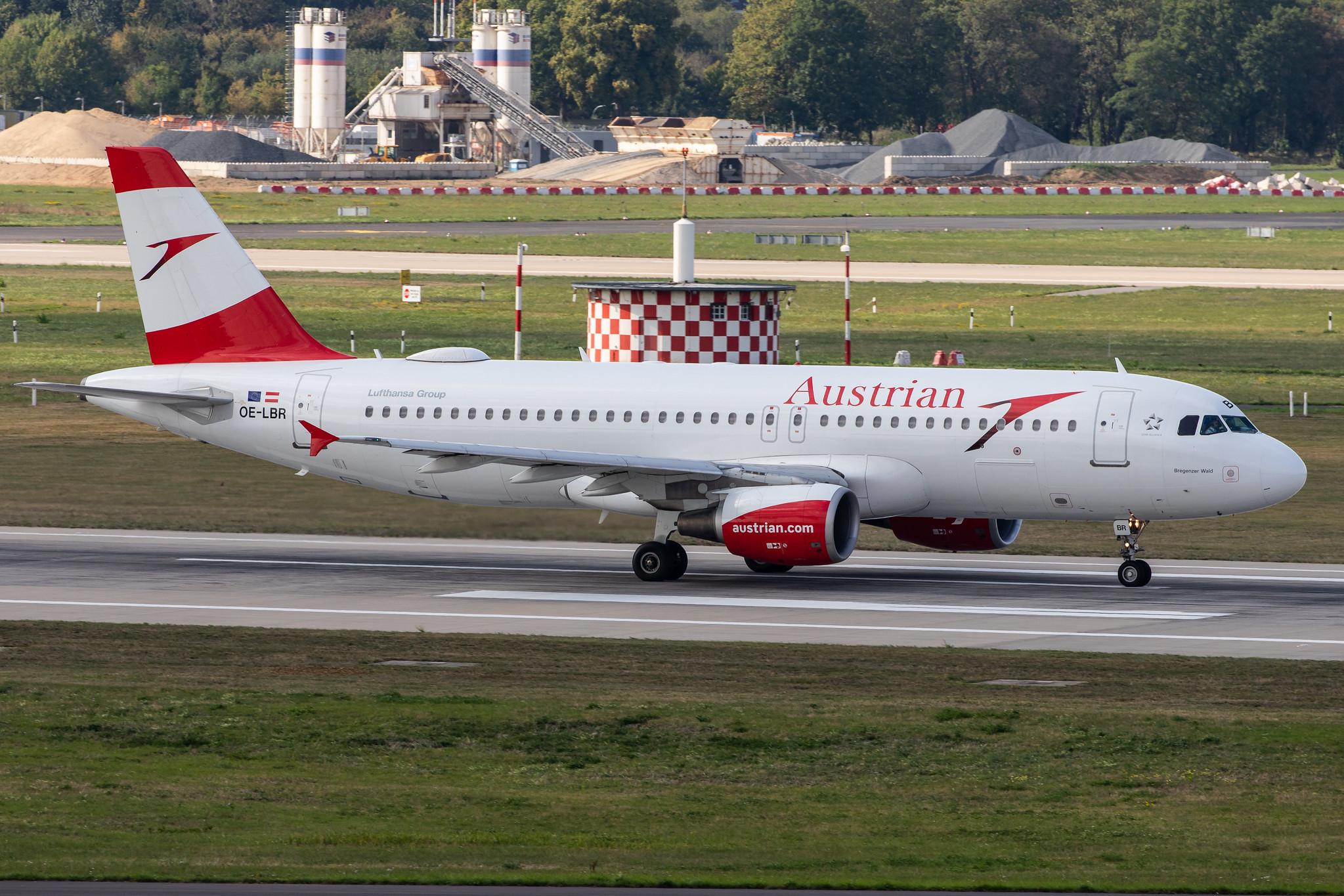 Düsseldorf Airport: Austrian Airlines (OS / AUA) |  Airbus A320-214 A320 | OE-LBR | MSN 1150