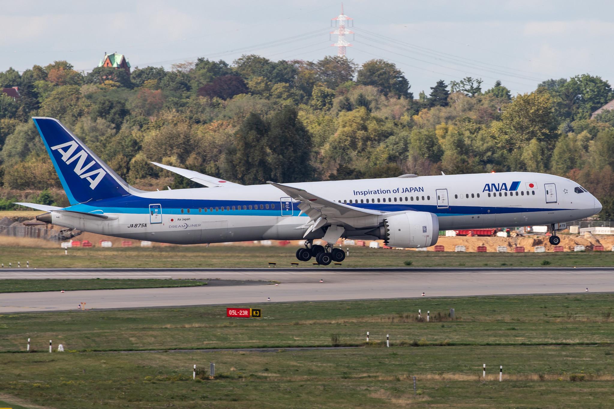 Düsseldorf Airport: All Nippon Airways (NH / ANA) | Operator: Air Japan |  Boeing 787-9 Dreamliner B789 | JA875A | MSN 34531