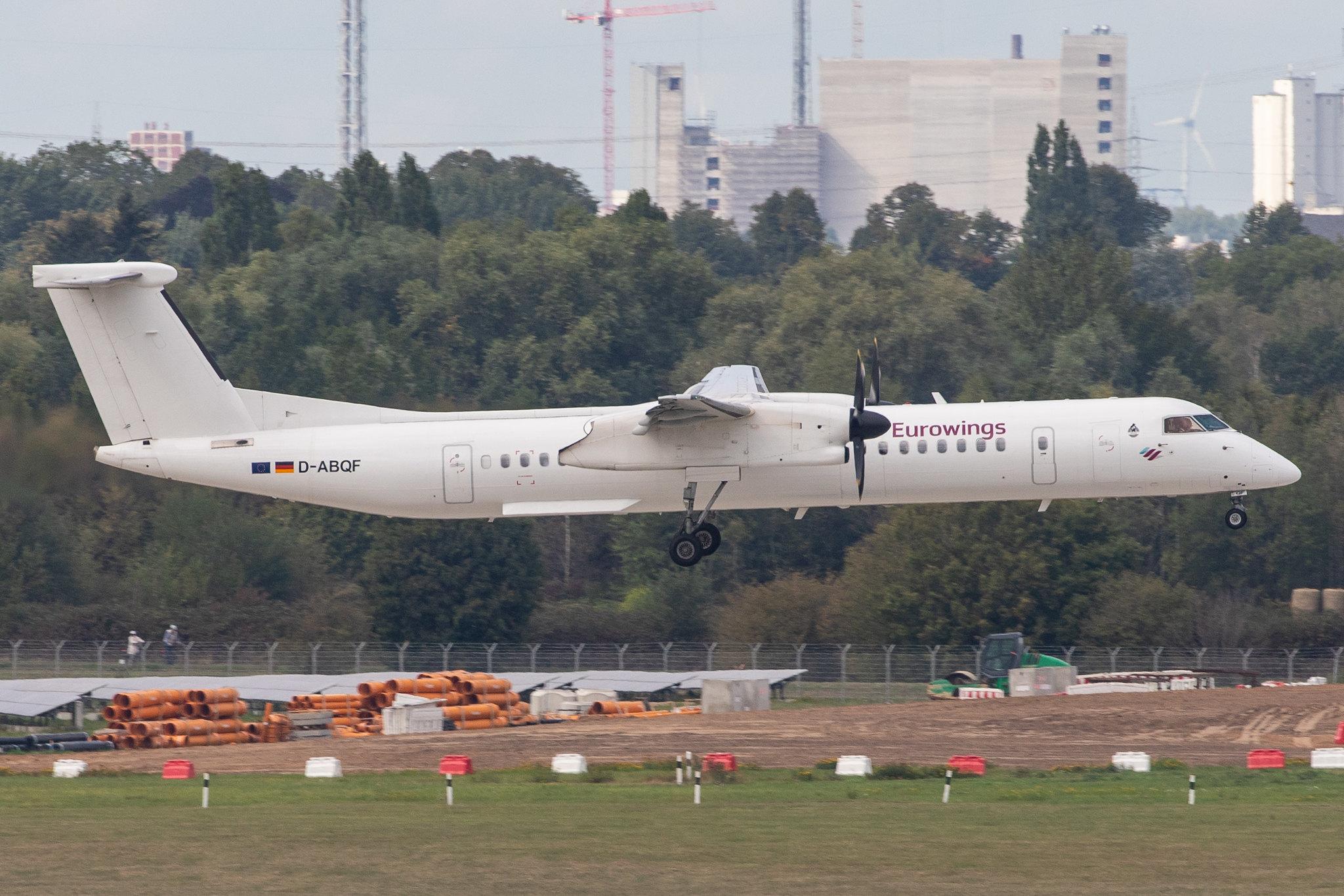 Düsseldorf Airport: Eurowings (EW / EWG) | Operator: Luftfahrtgesellschaft Walter |  De Havilland Canada Dash 8-400 DH8D | D-ABQF | MSN 4245
