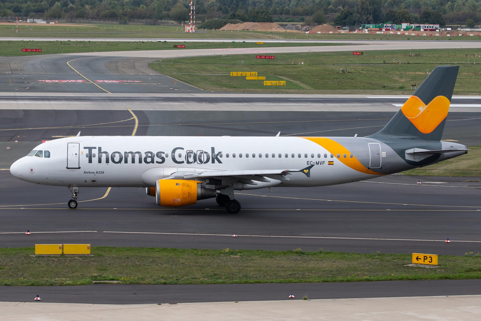 Düsseldorf Airport: Thomas Cook Airlines (MT / TCX) | Operator: Thomas Cook Airlines Balearics |  Airbus A320-212 A320 | EC-MVF | MSN 1381
