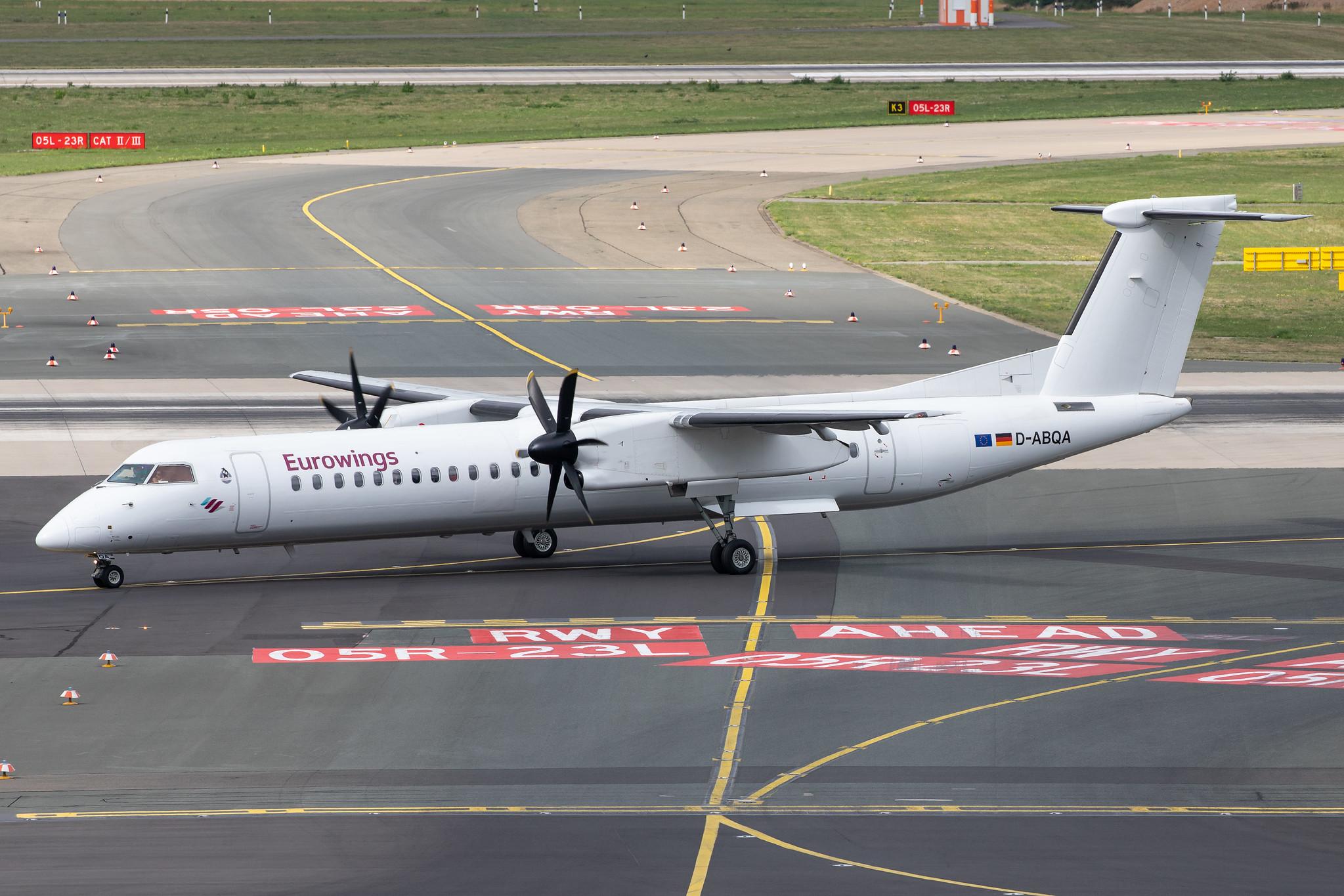 Düsseldorf Airport: Eurowings (EW / EWG) | Operator: Luftfahrtgesellschaft Walter |  De Havilland Canada Dash 8-400 DH8D | D-ABQP | MSN 4137