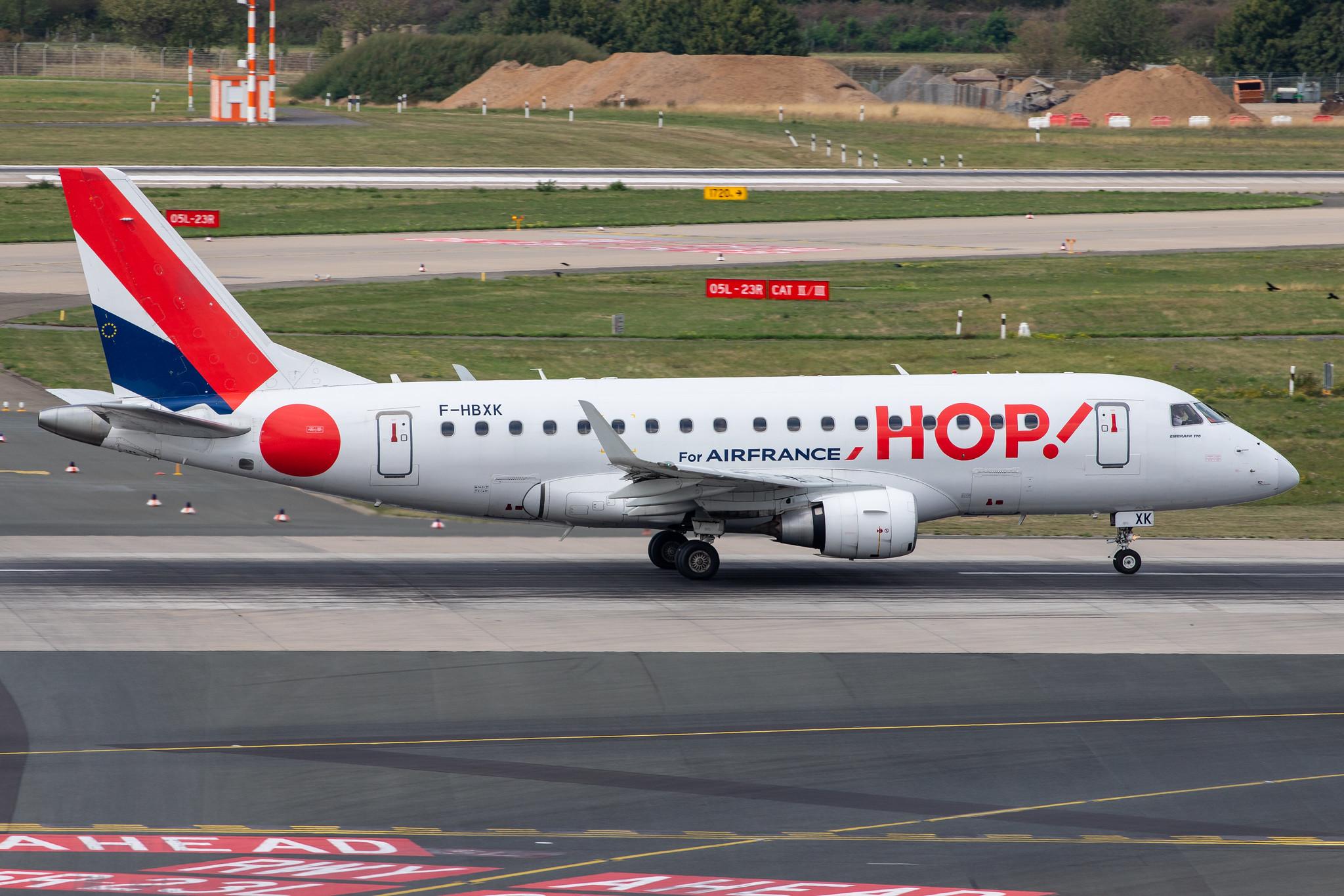 Düsseldorf Airport: Air France (AF / AFR) | Operator: Air France Hop |  Embraer E170LR E170 | F-HBXK | MSN 17000008