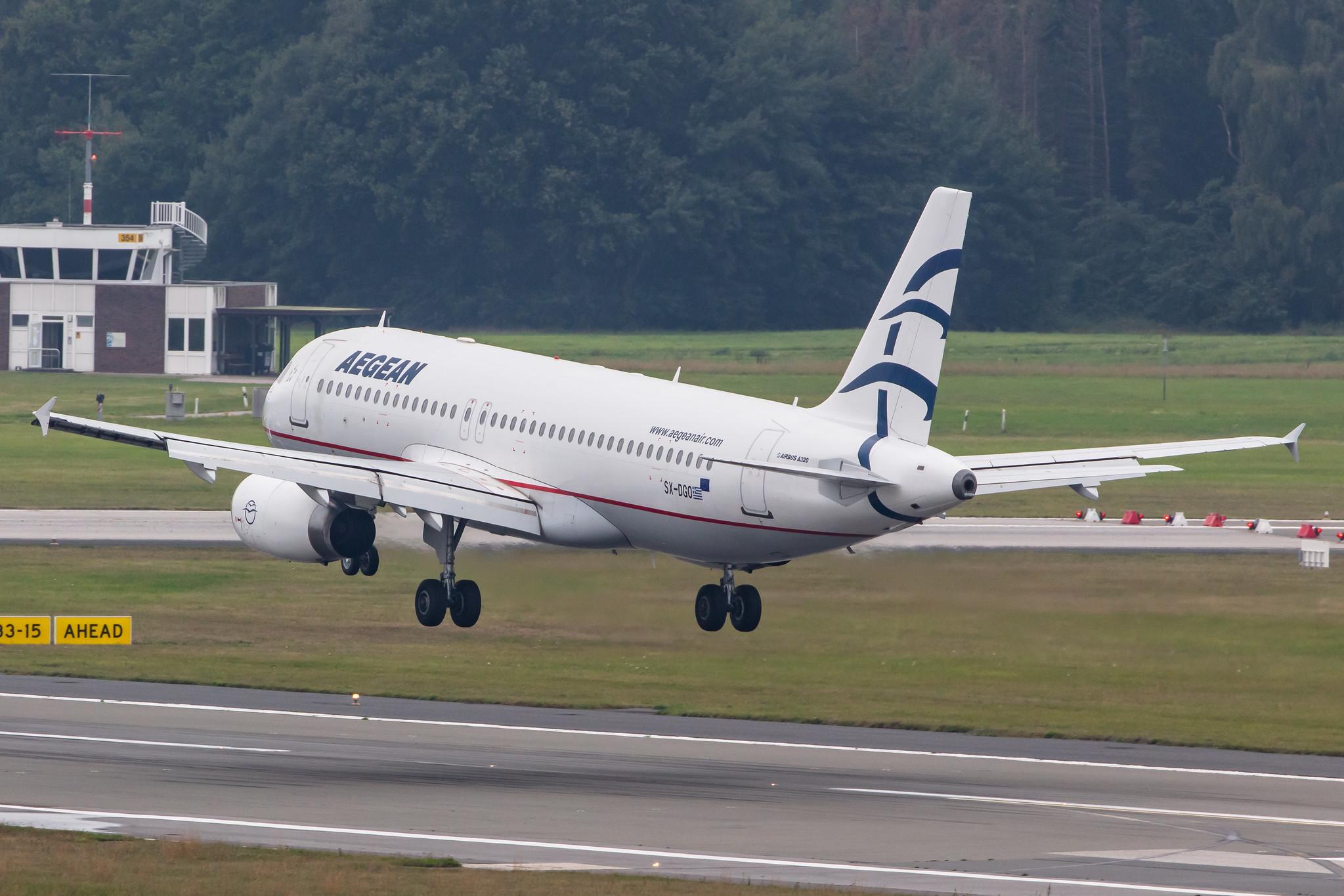 Hamburg Airport: Aegean Airlines (A3 / AEE) |  Airbus A320-232 A320 | SX-DGO | MSN 3519