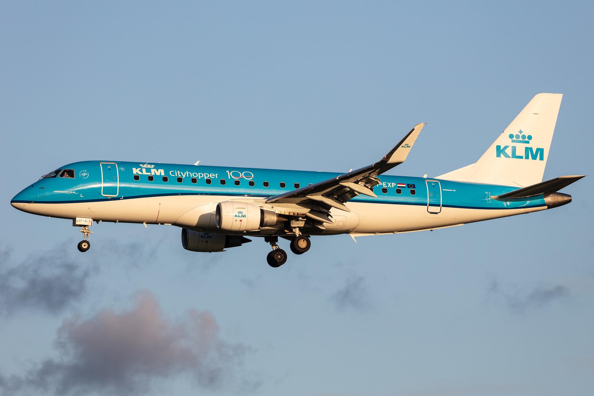 Amsterdam Airport Schiphol: KLM (KL / KLM) | Operator: KLM Cityhopper |  Embraer E175STD E75L | PH-EXP | MSN 17000678